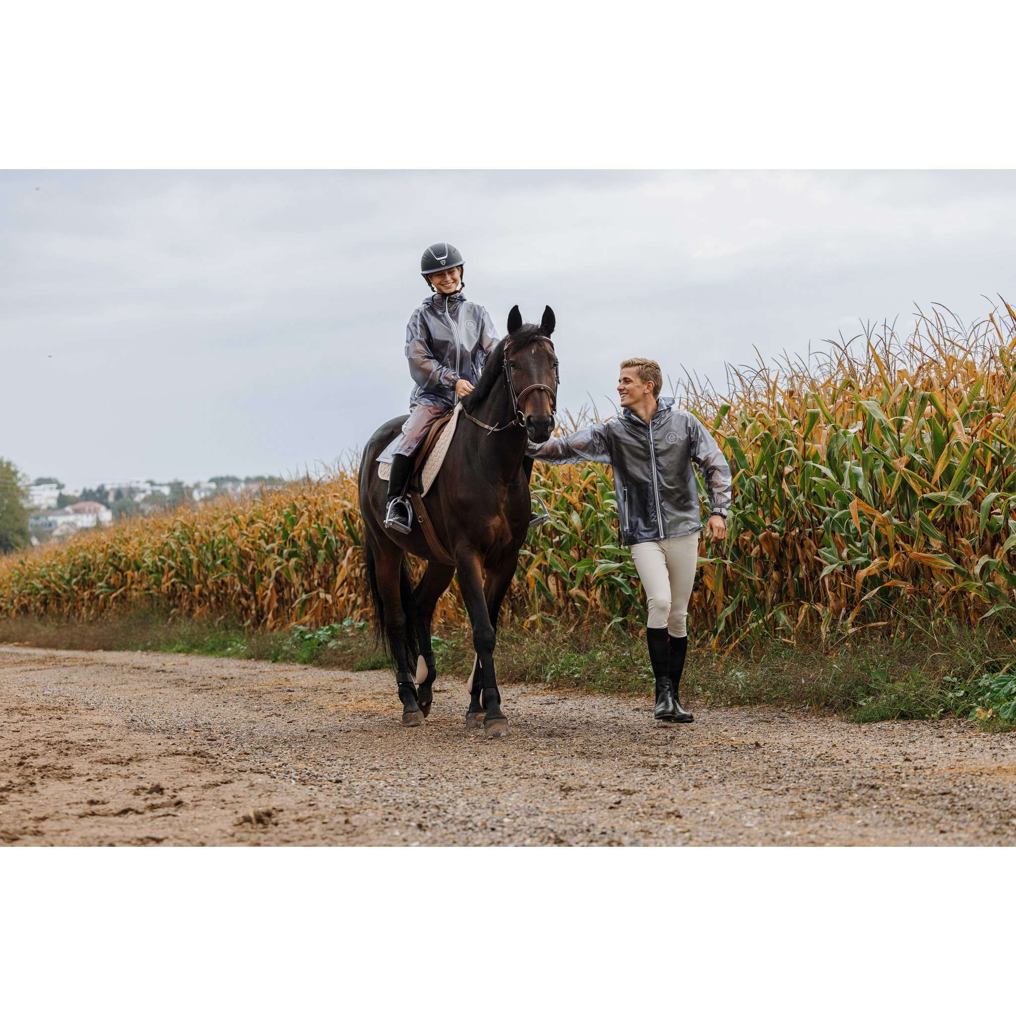 EQUITHÈME Saigon Raincoat - Adult Grey 965031103