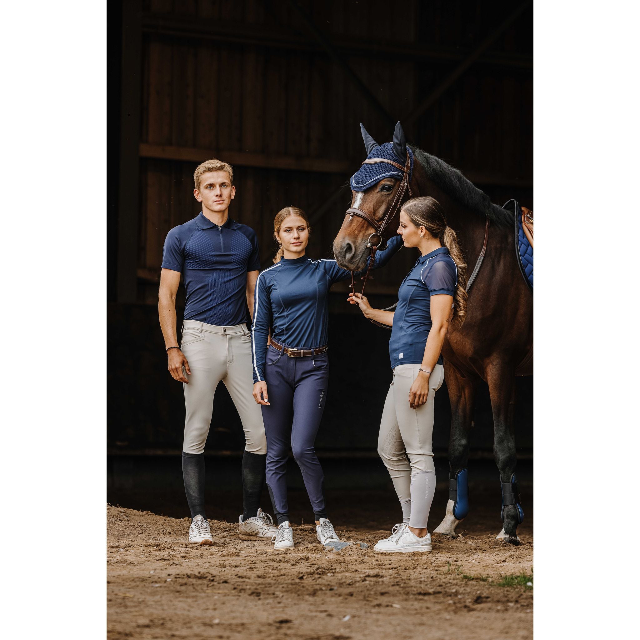 EQUITHÈME Originals Mélodie T-Shirt - Women - Navy blue - 963075071_ambi_11