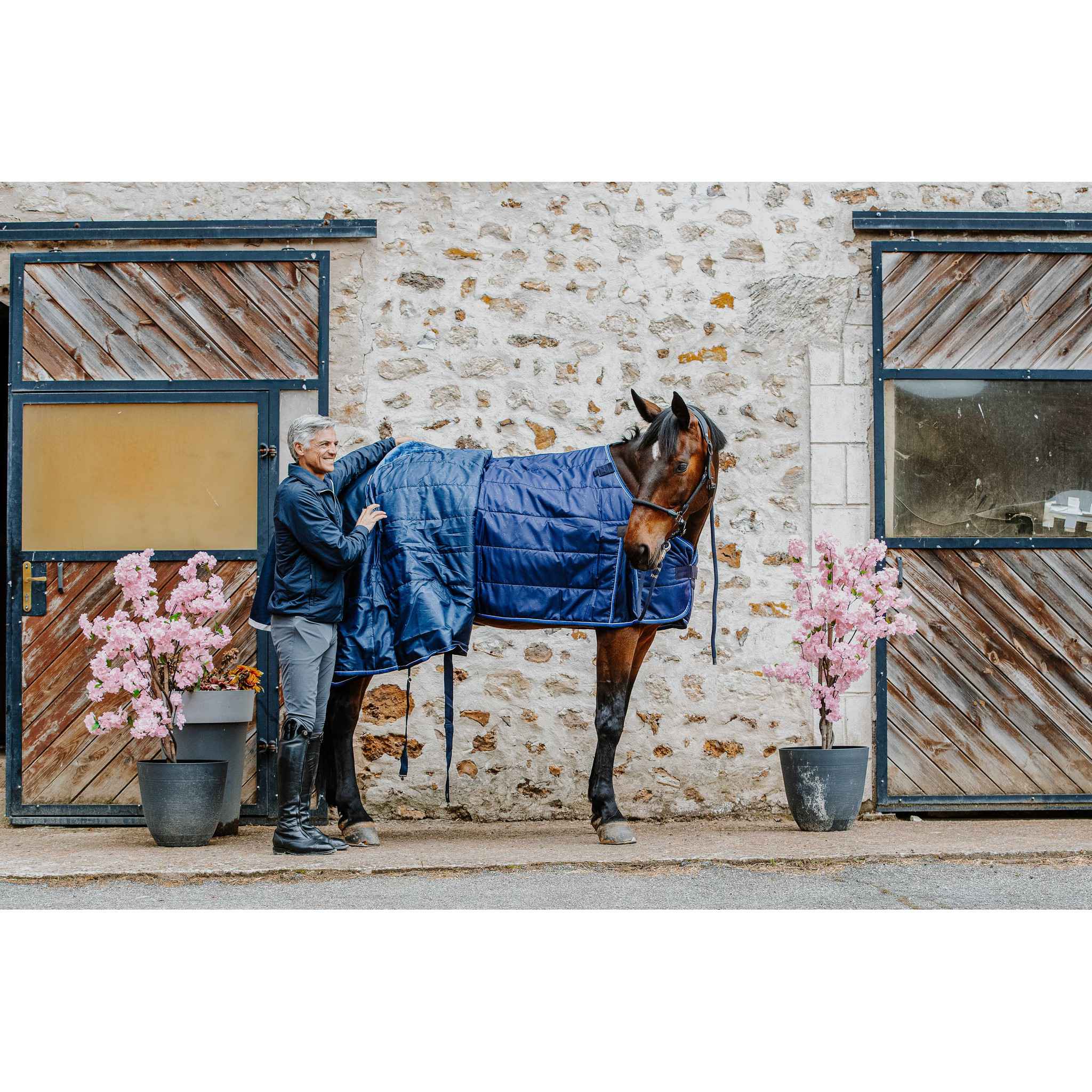 EQUITHÈME Classic 1200D Rug - Standard Navy blue 400527063