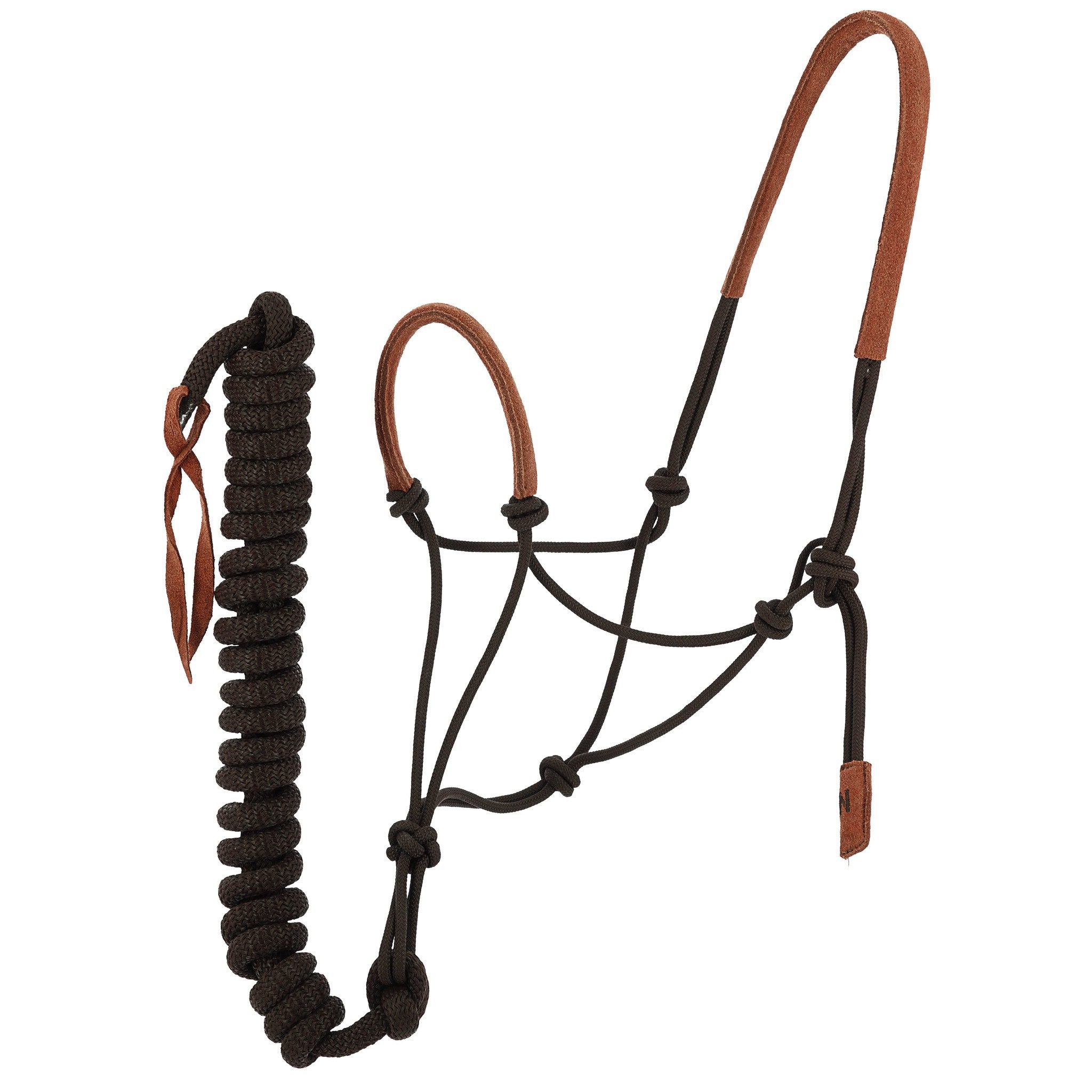 Norton Suede Rope Halter and Lead Set Brown/light brown 510270504