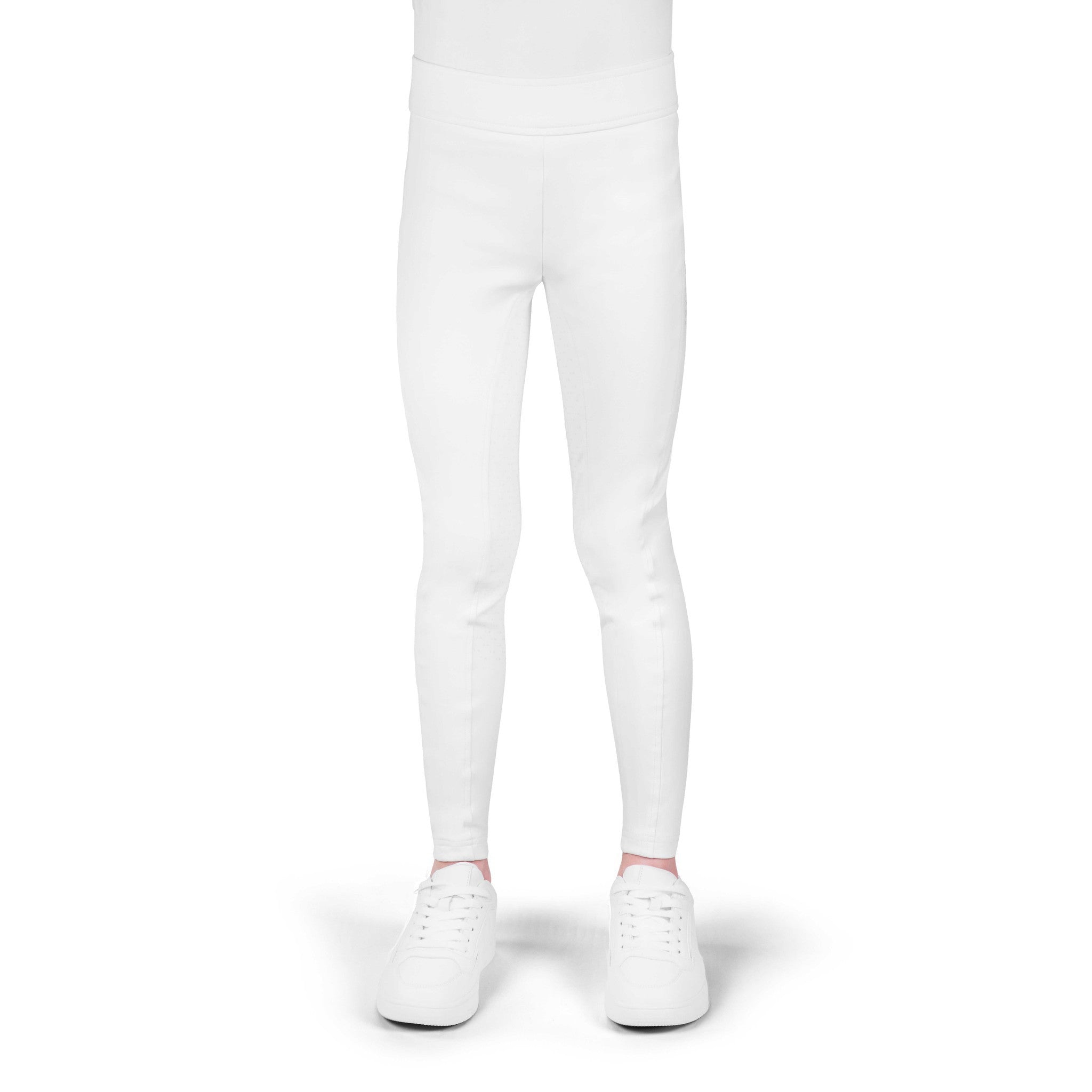 EQUITHÈME Birdy Silicone Full Seat Leggings - Kids White 979172110