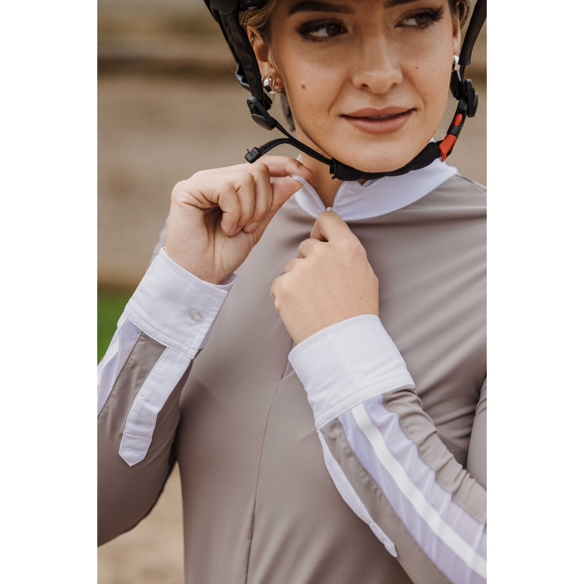 EQUITHÈME Estoril show polo - Ladies Taupe 962119271