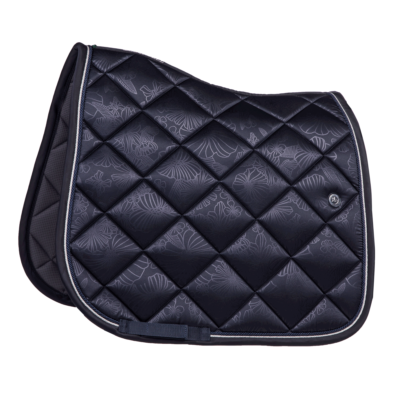 Lami-Cell Floral Dressage Saddle Pad Navy blue