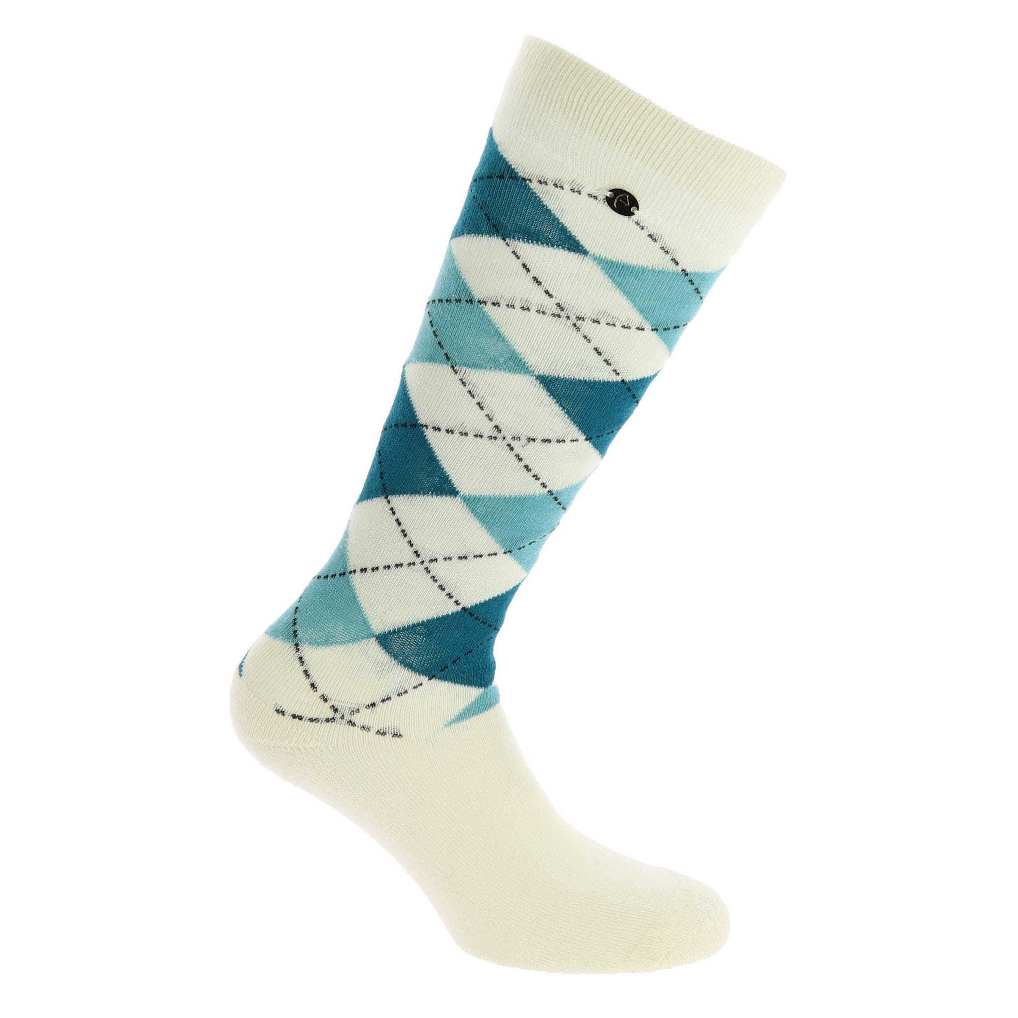 EQUITHÈME Argyle socks - Women Ecru/sapphire/blue 986390038