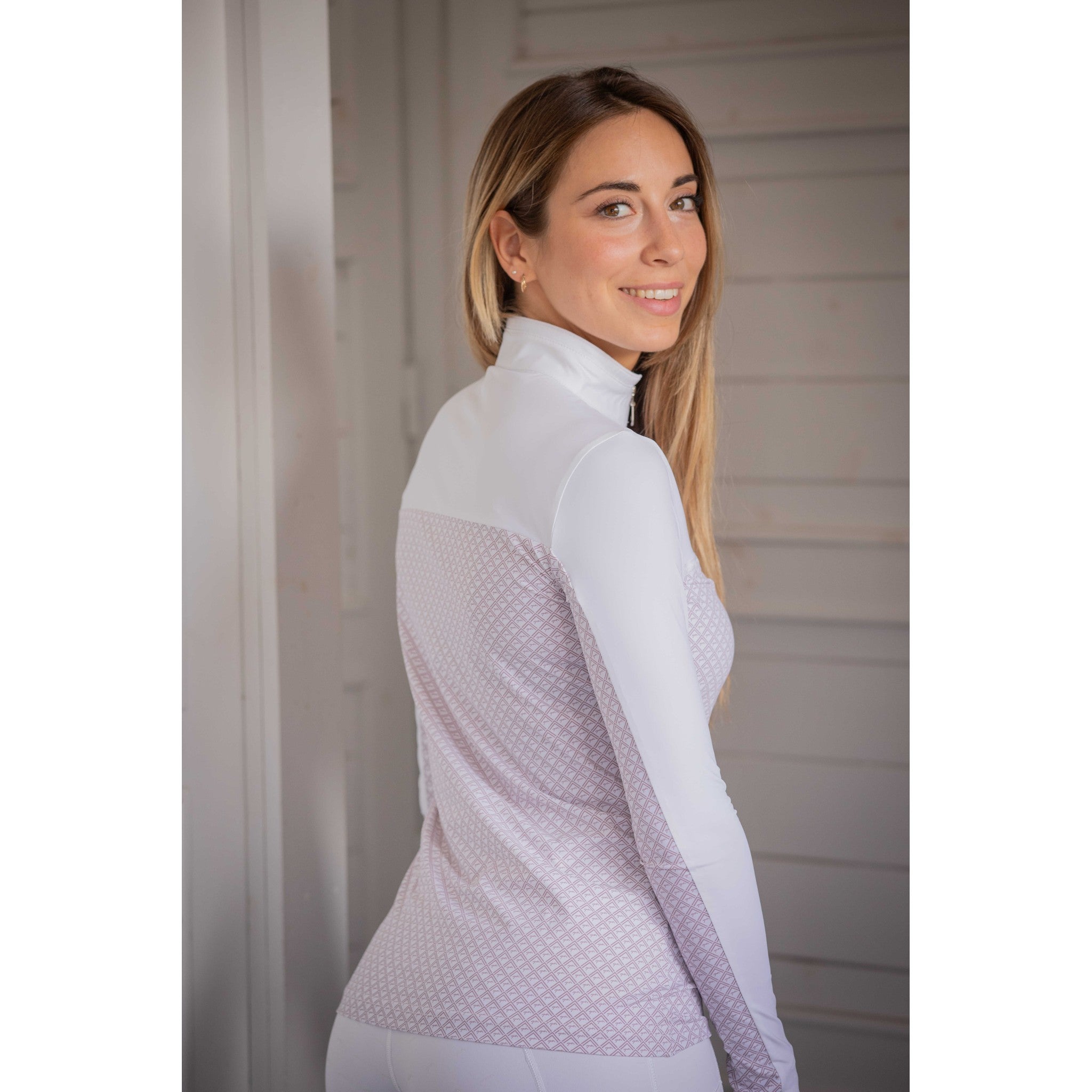 Pénélope Debbie Show Polo Shirt - Ladies White/pink 987920011