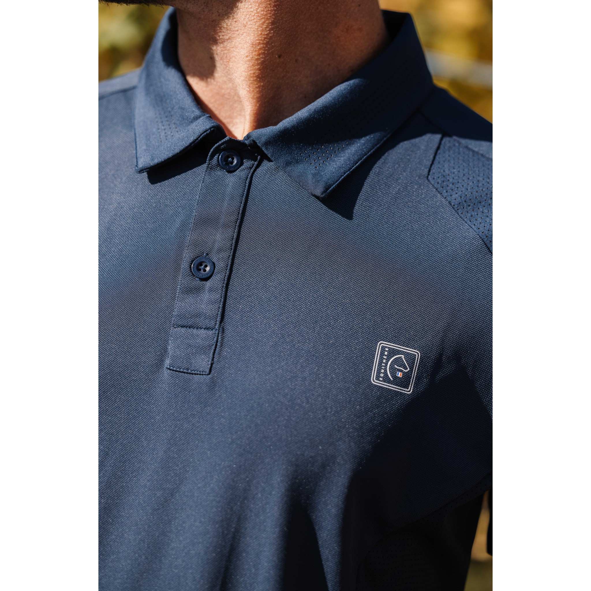 EQUITHÈME Eric Polo Shirt - Men Navy blue 962088073