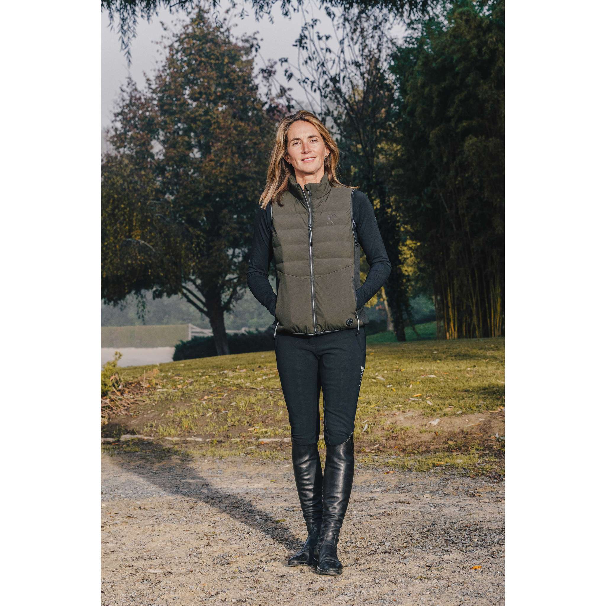 EQUITHÈME Sasha Heated Vest - Adult Khaki 981004093