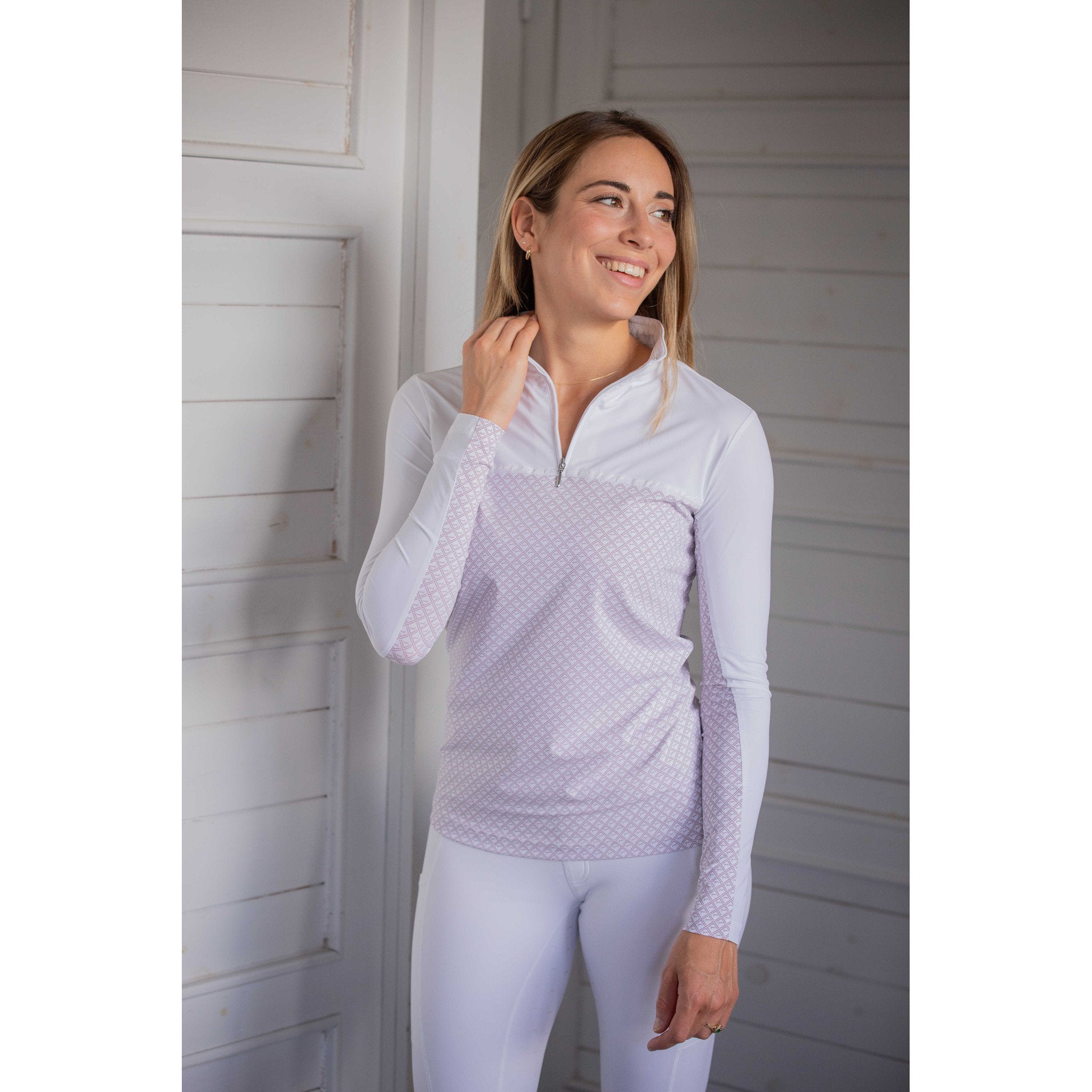 Pénélope Debbie Show Polo Shirt - Ladies White/pink 987920011