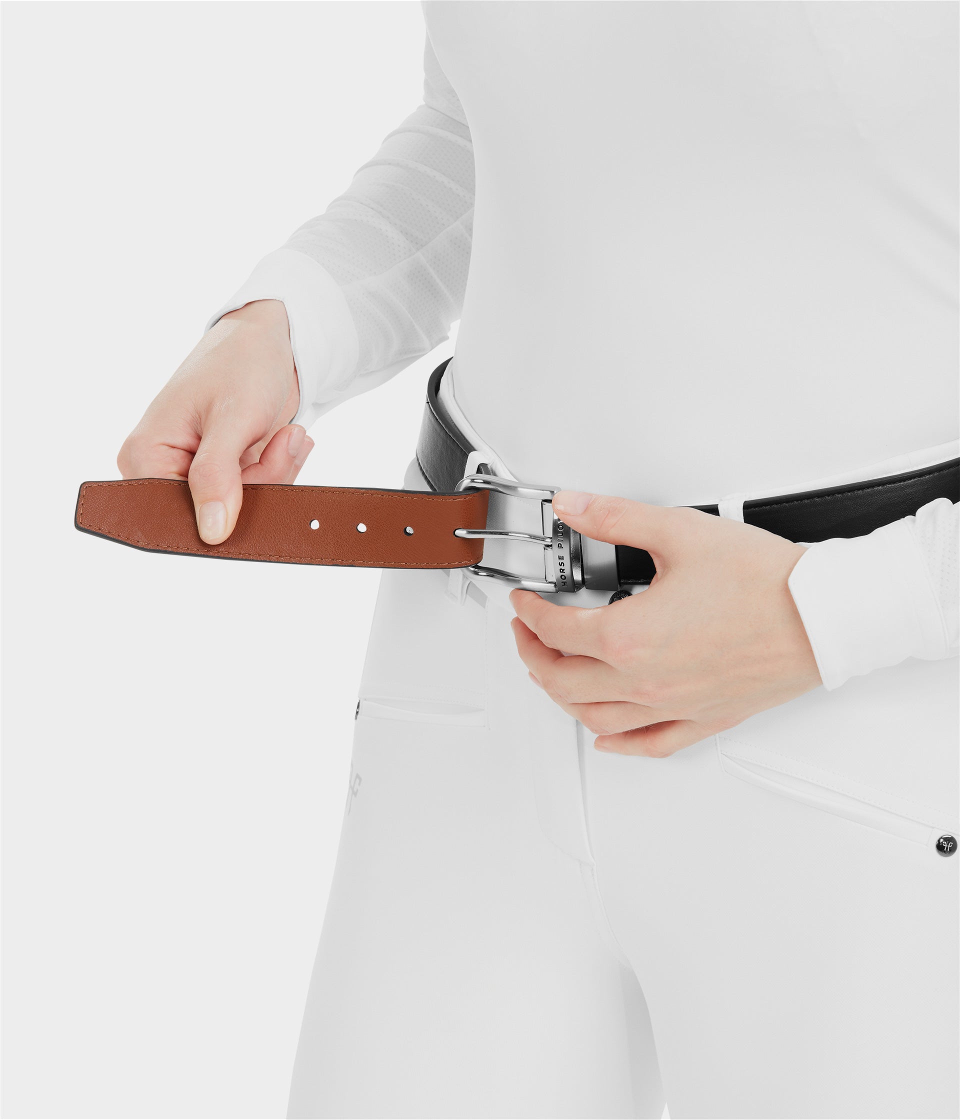 HORSE PILOT Veggie Belt - Black / Gold Brown