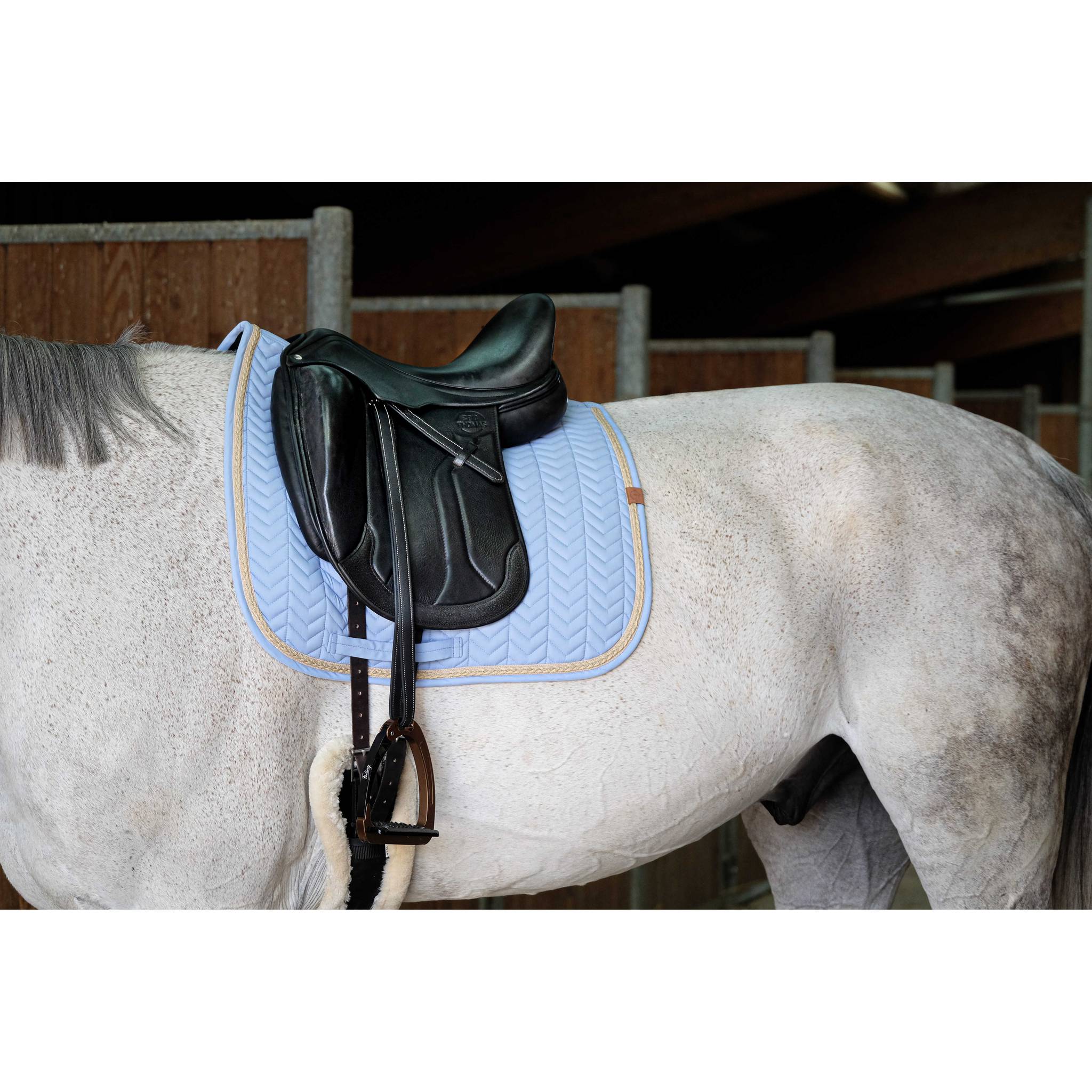 EQUITHÈME Softy Dressage Saddle Pad Blue/light blue - 204766012_ambi_1