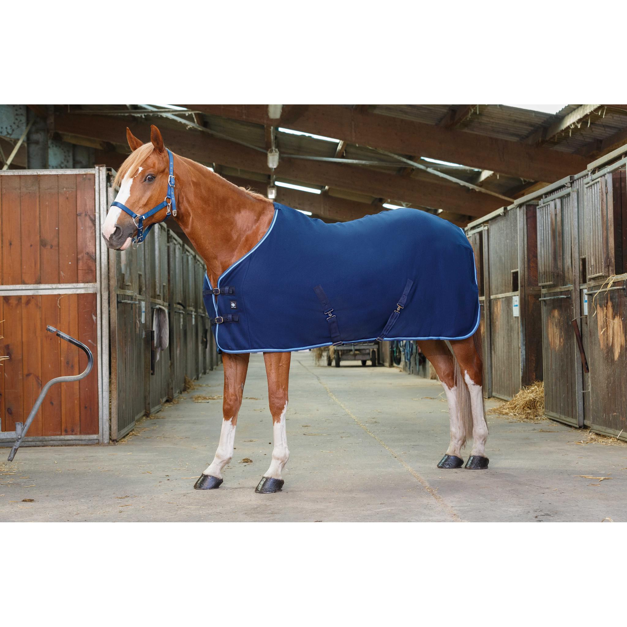 Riding World polar fleece sheet Navy/light blue 400637763