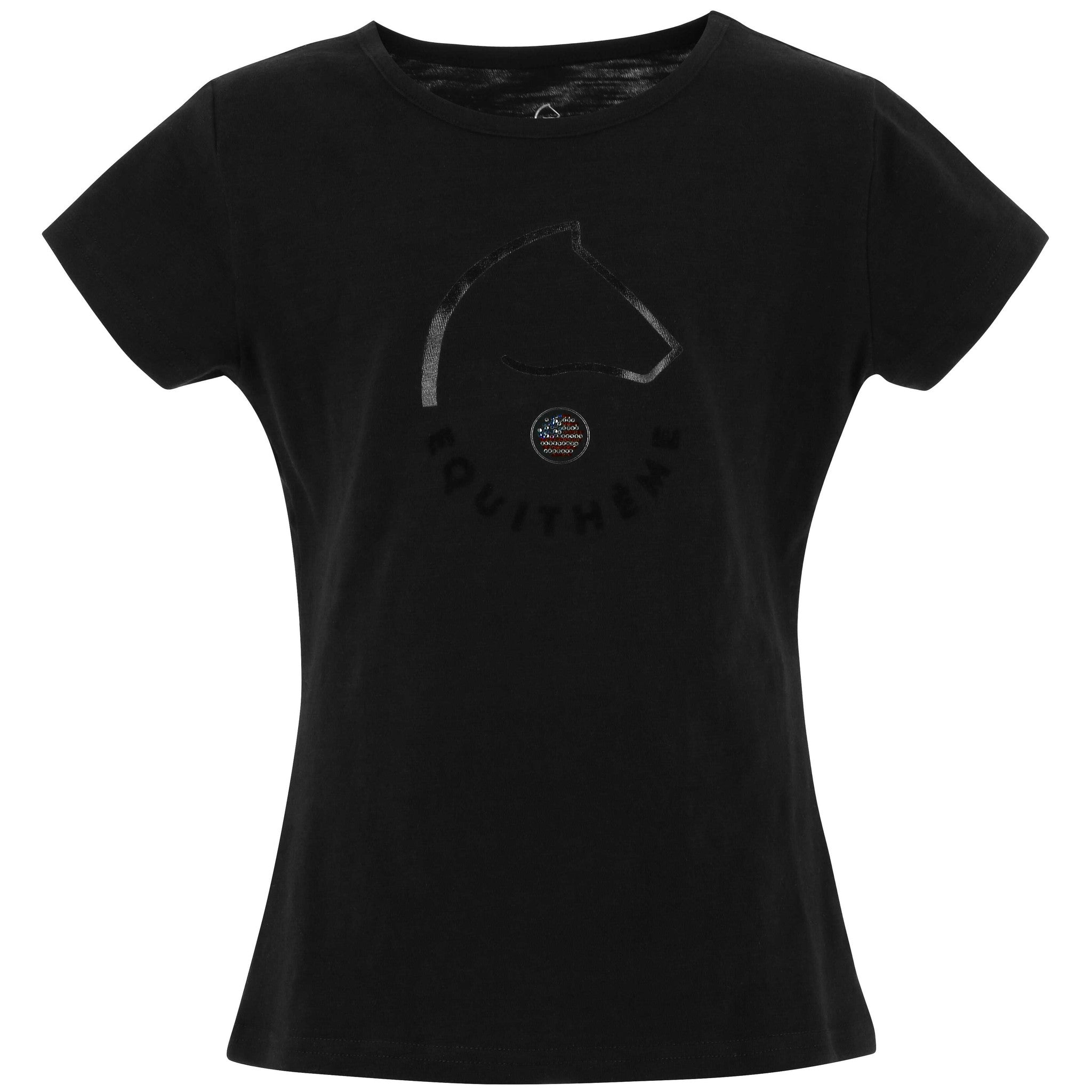 EQUITHÈME Claire T-shirt - Kids - Black - 963069210_packshot_3
