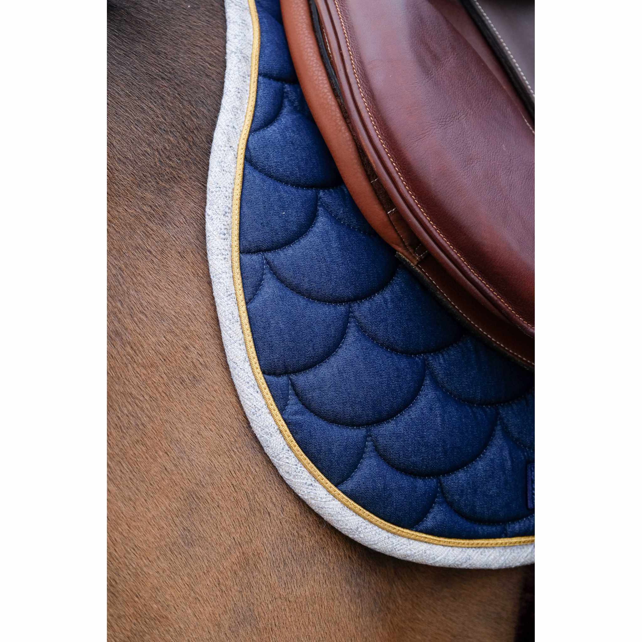 EQUITHÈME Denim All-Purpose Saddle Pad Navy blue - 204771007_ambi_6