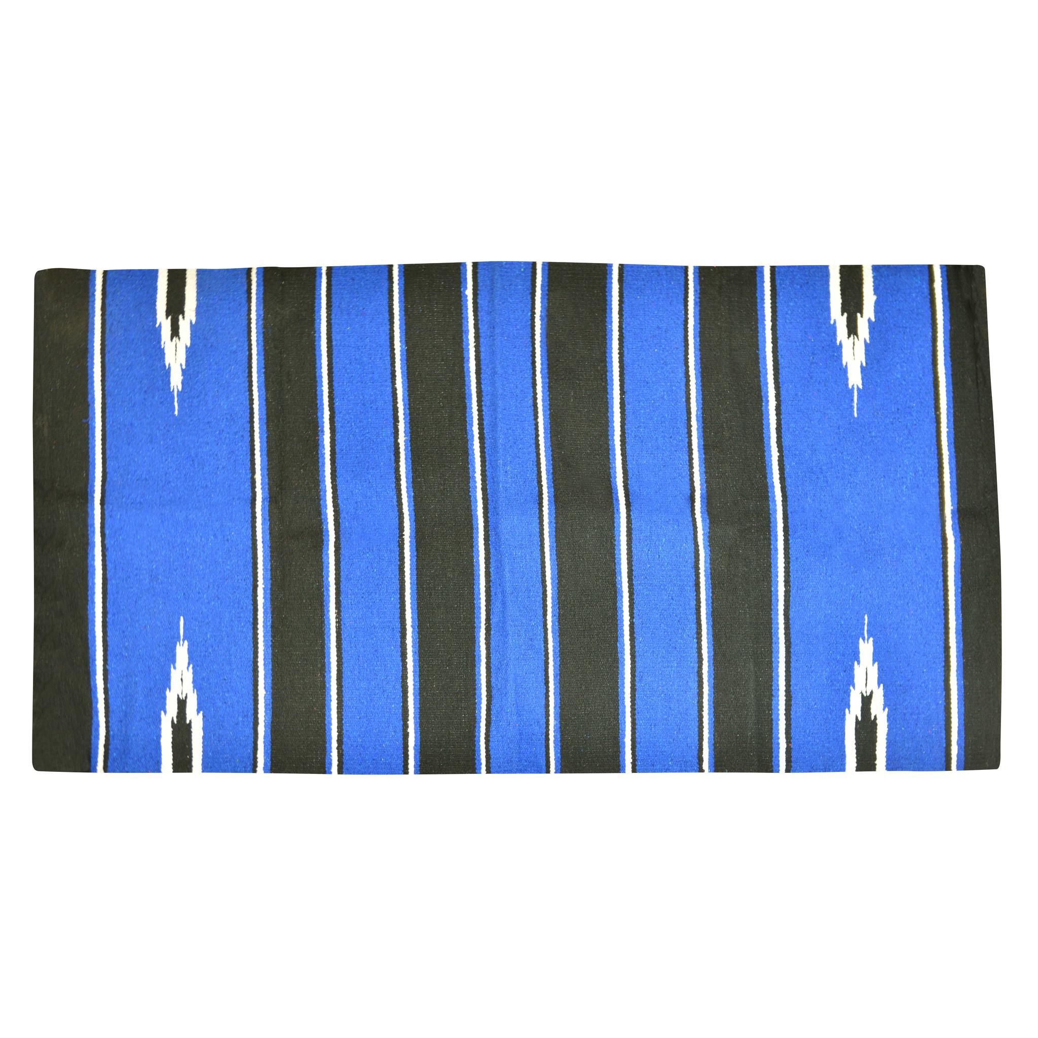 Westride Navajo cotton/acrylic horse pad Black/royal blue 801091026