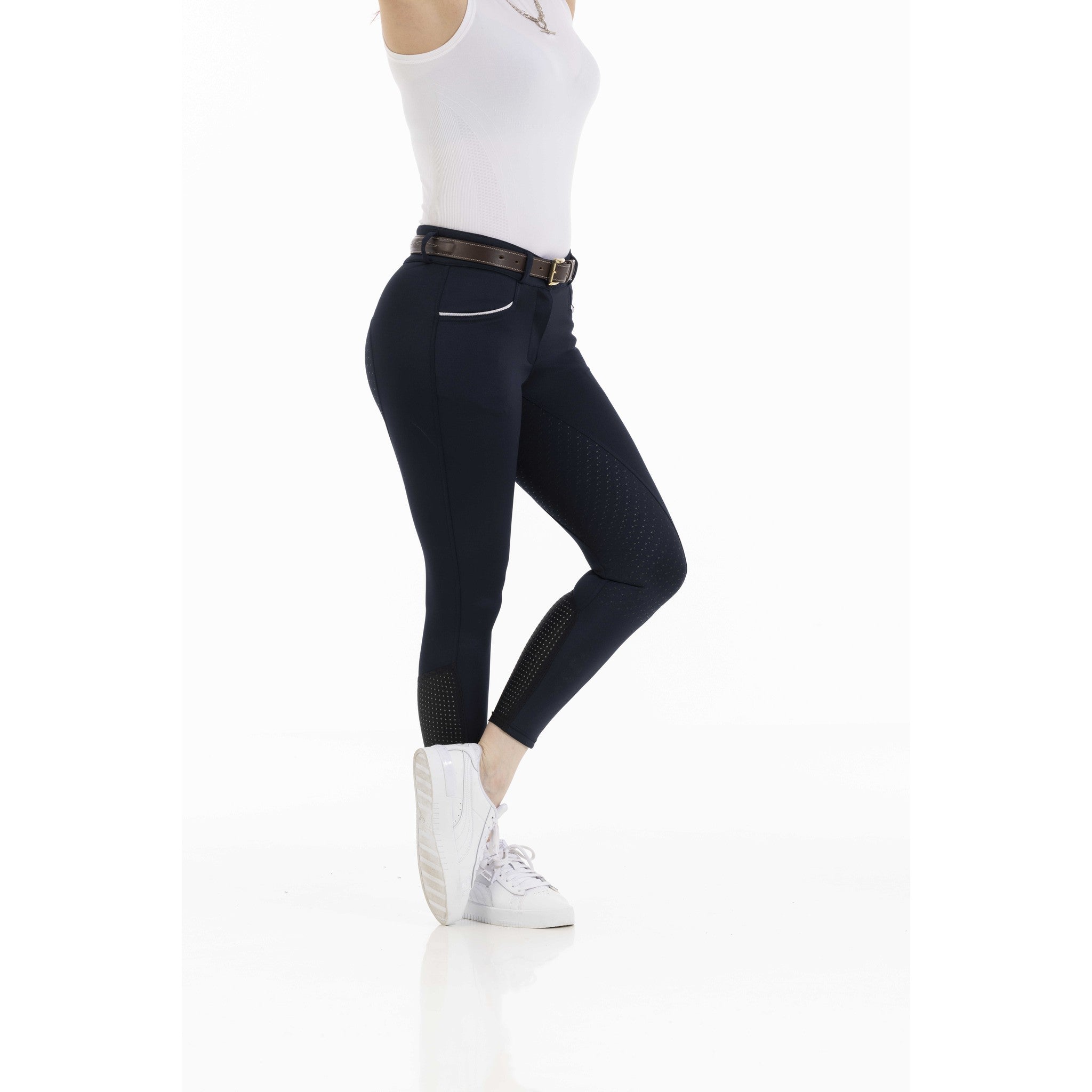EQUITHÈME Claudine Breeches with silicone full seat - Ladies Navy blue 979788736