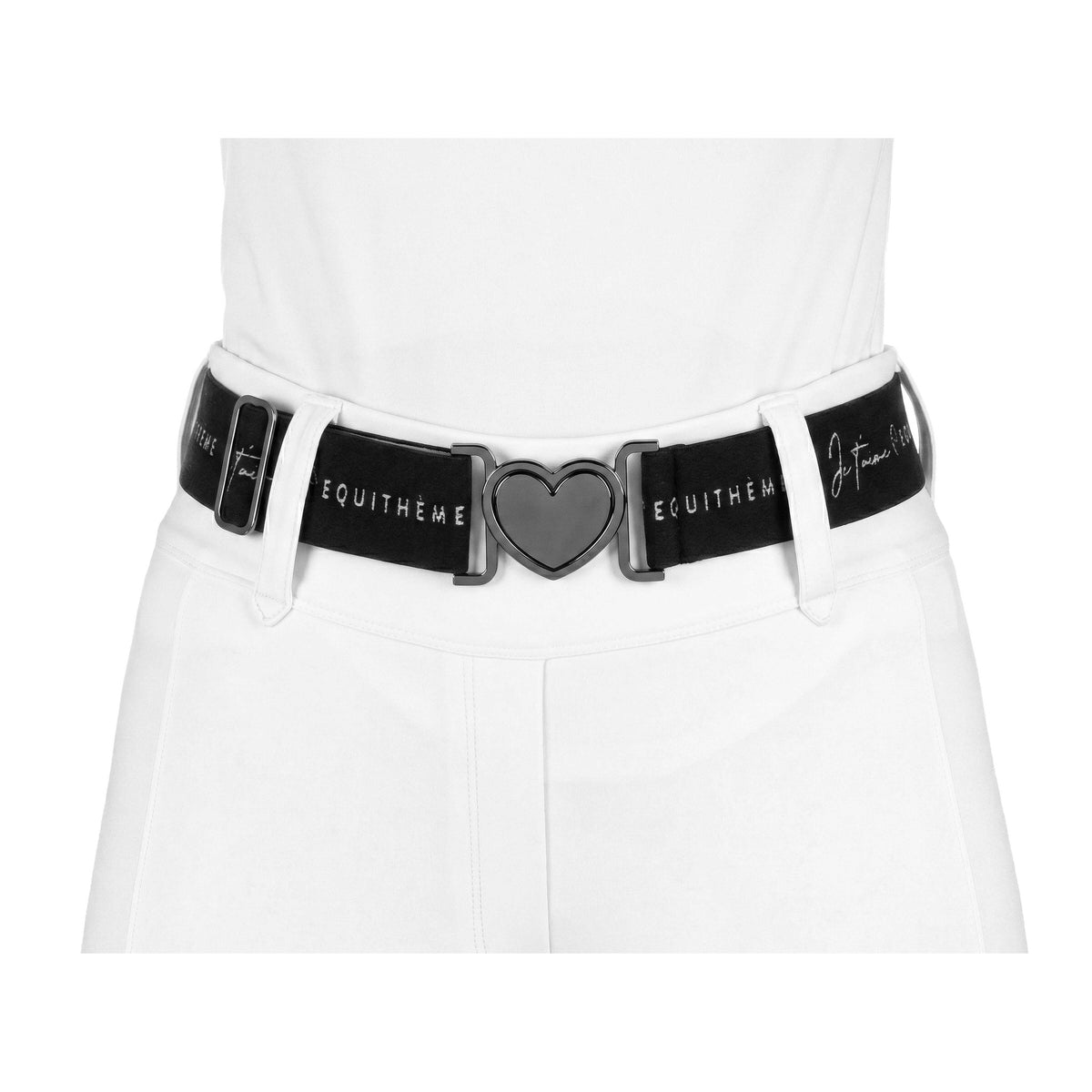 Je t'aime EQUITHÈME EK- Cœur Elastic Belt - Black - 906013002_packshot_2