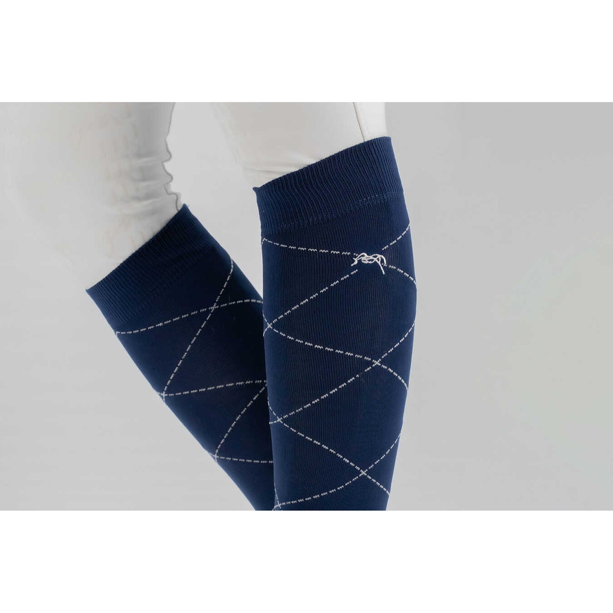 Pénélope Luxe Stripes & Cross socks - Ladies Navy blue 986803071