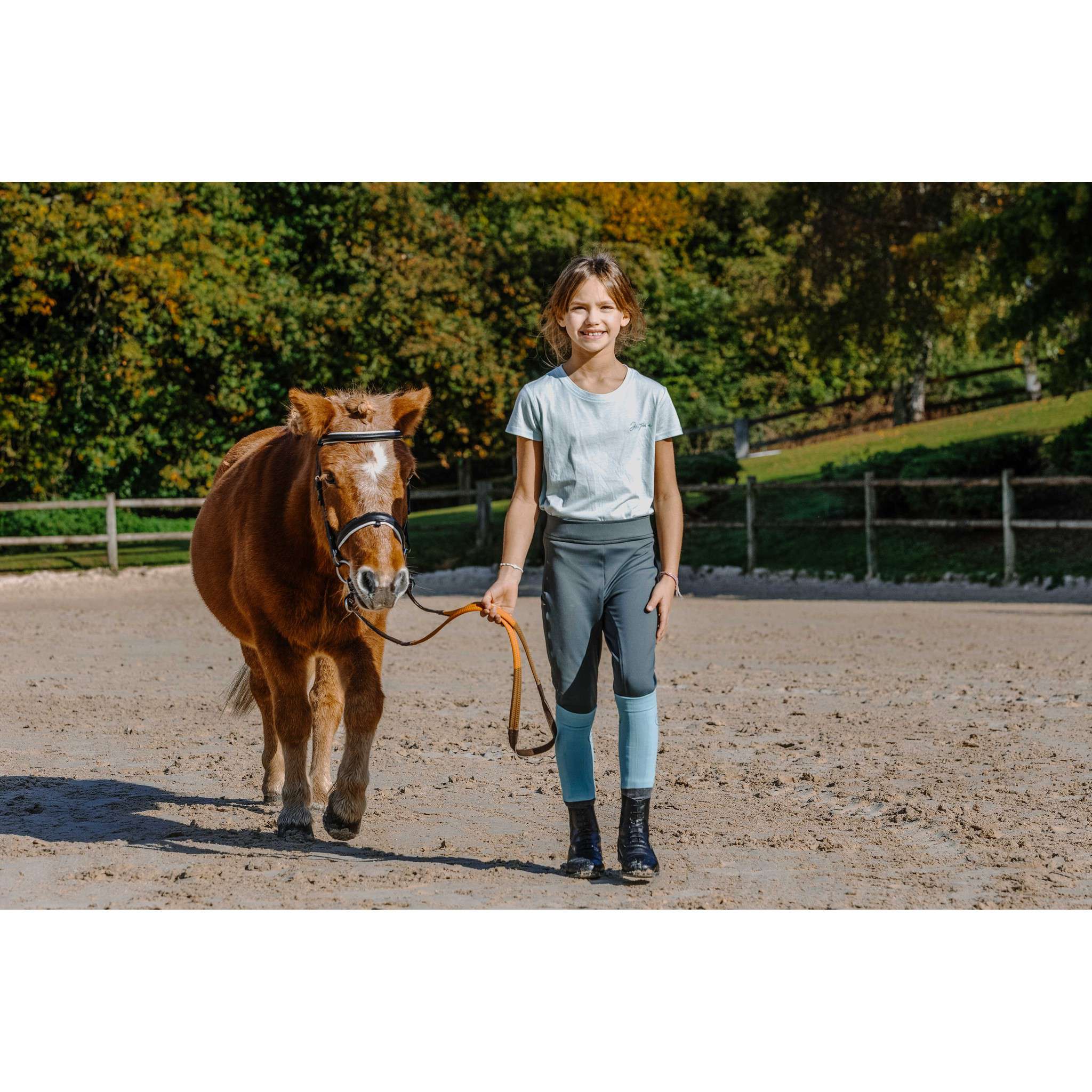 EQUITHÈME Birdy Silicone Full Seat Leggings - Kids Khaki 979172910