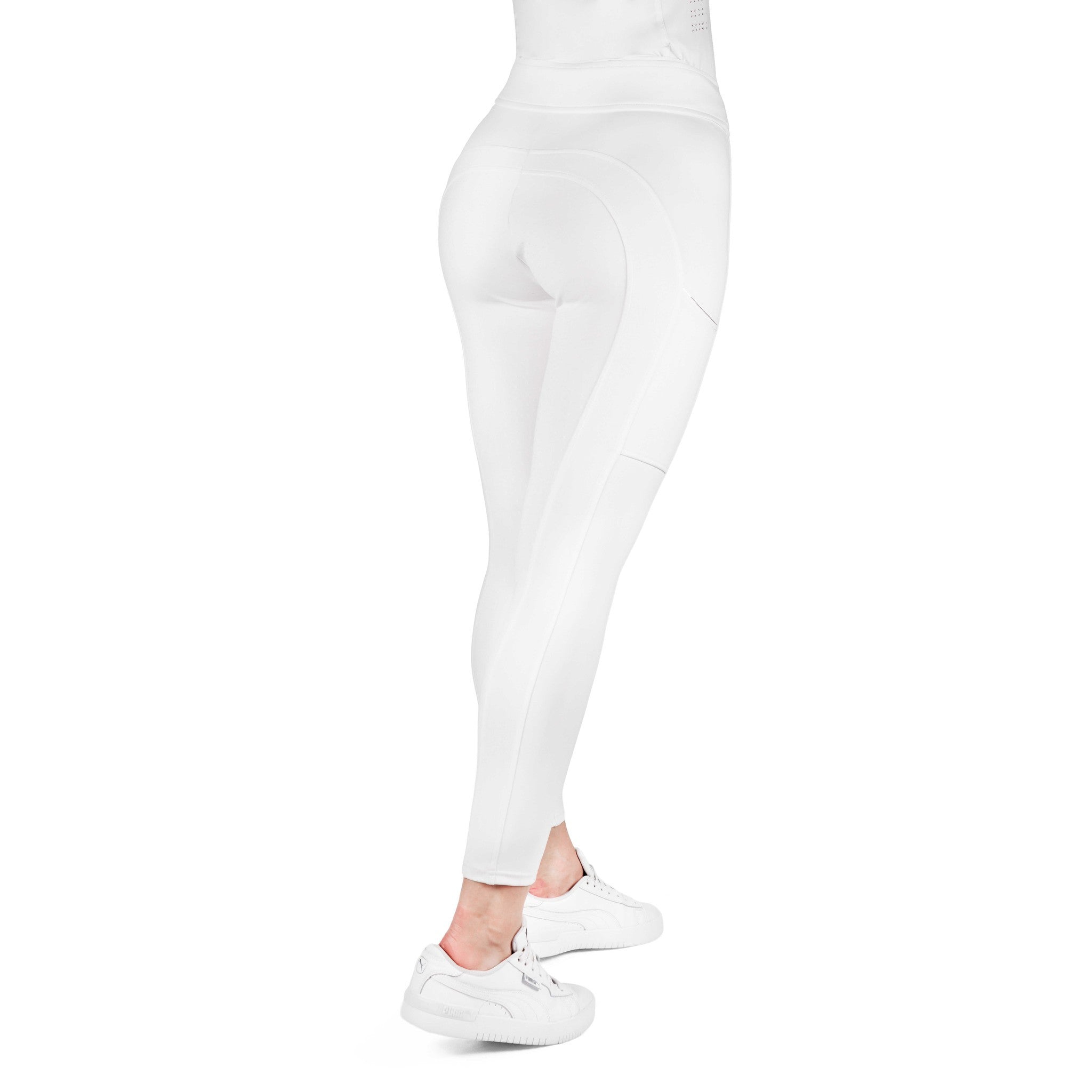 EQUITHÈME Birdy Full Seat Silicone Leggings - Ladies White 979171136