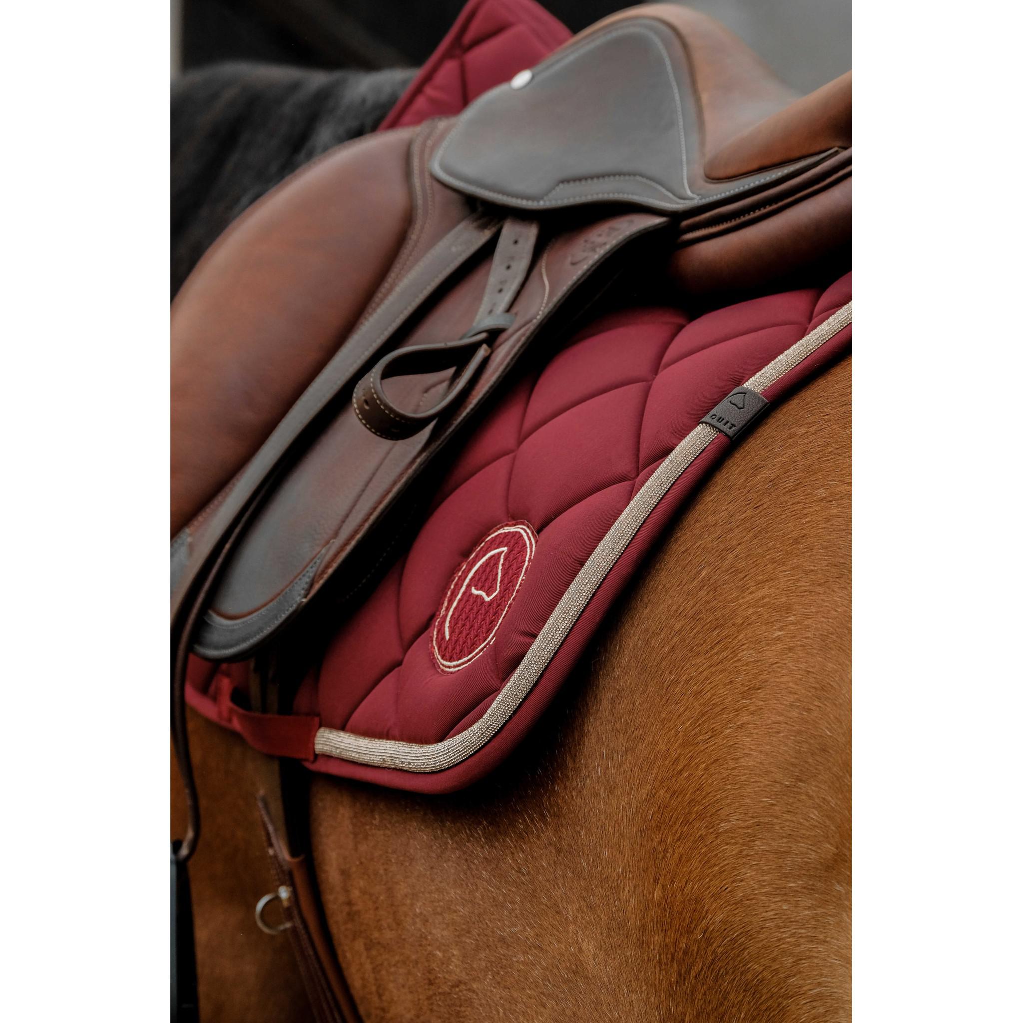 EQUITHÈME Badge 2.0 Saddle Pad - All purpose Burgundy 204783033