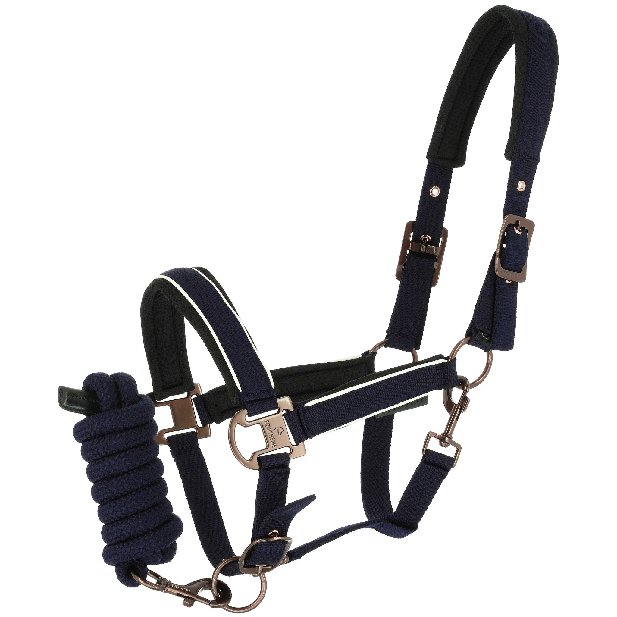 EQUITHEME COCO Halter and Lead Set Navy blue - 510205307_packshot_1