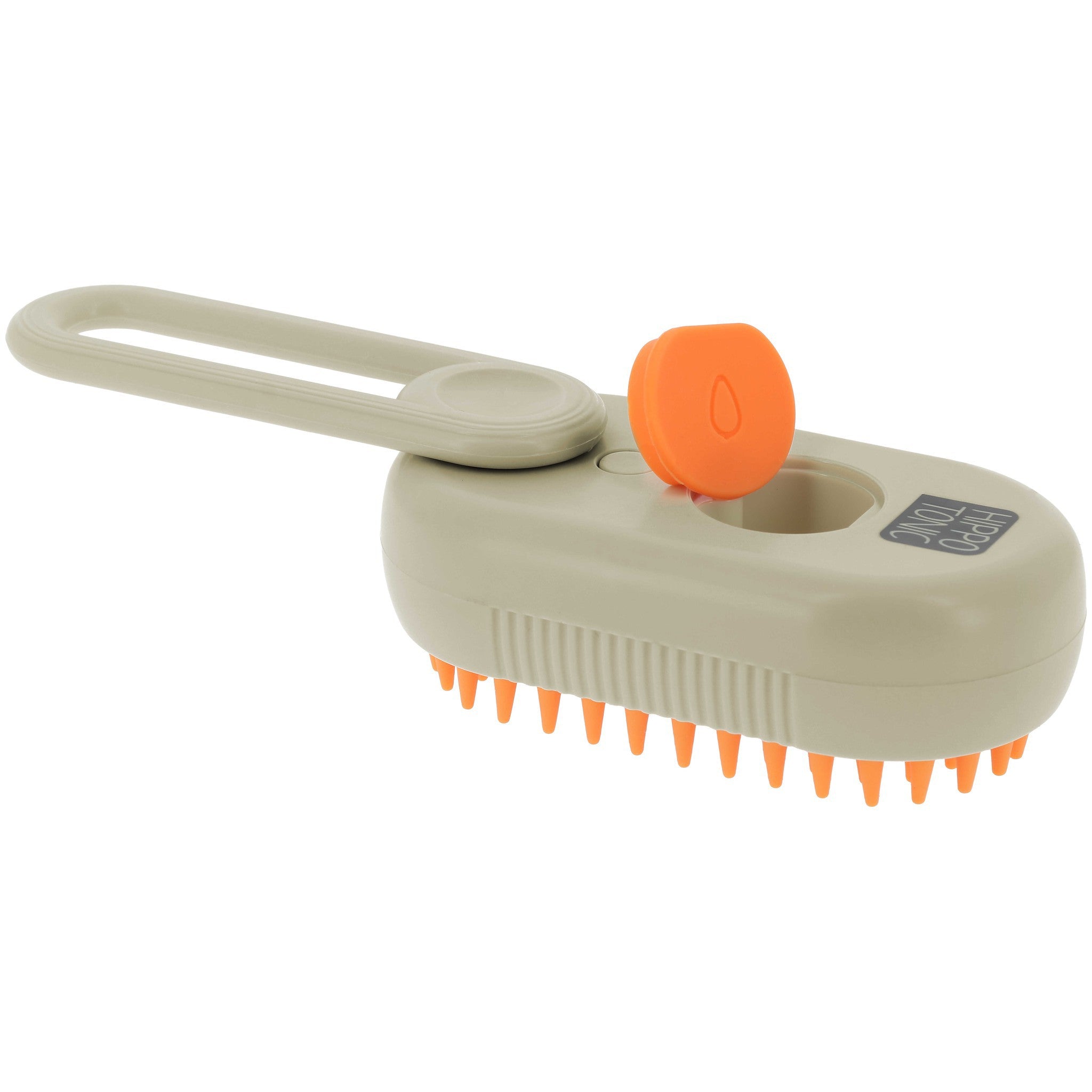 Hippo-Tonic Steam Curry Comb with Handle Taupe 700067027