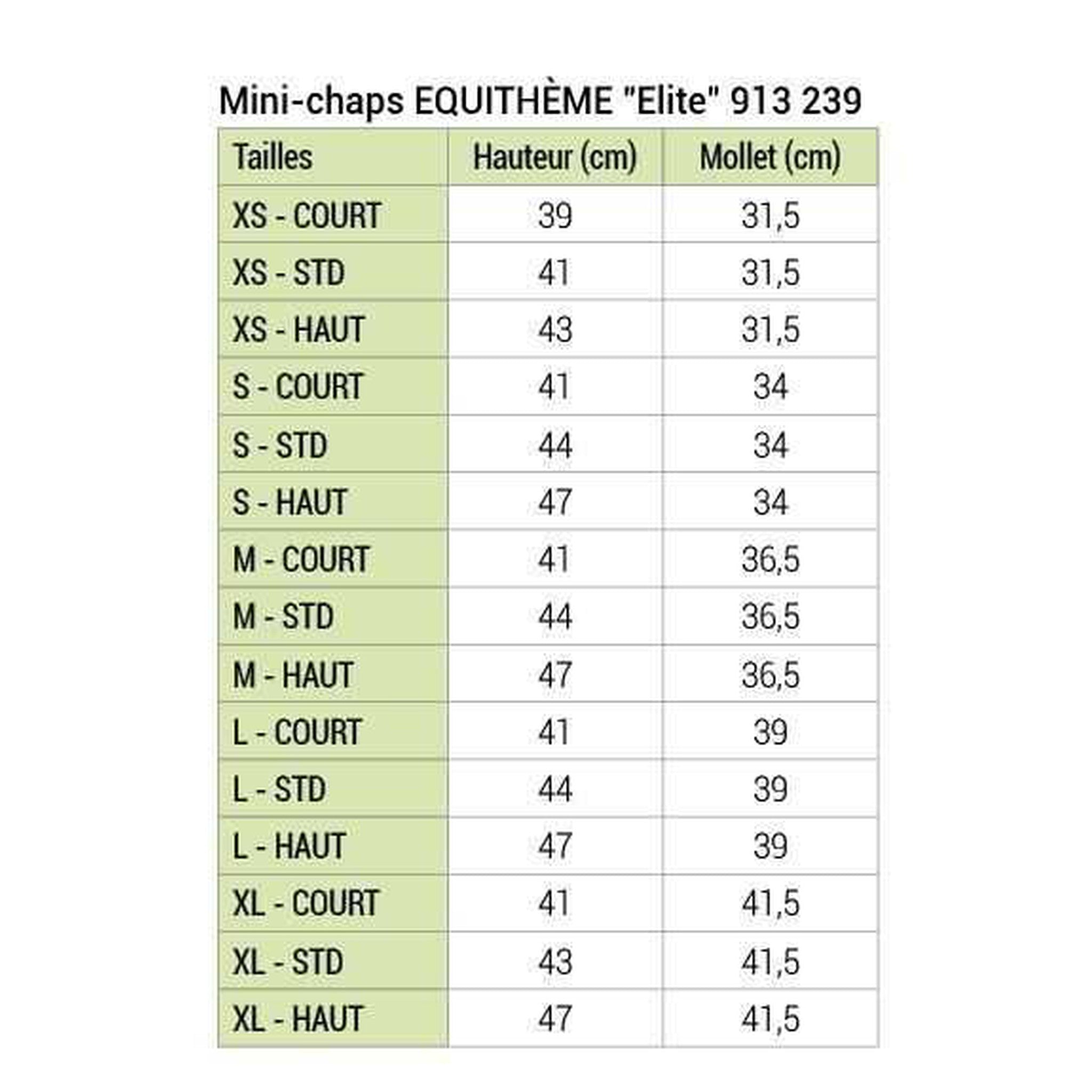 EQUITHÈME Elite half-chaps - Adult Black 913239221