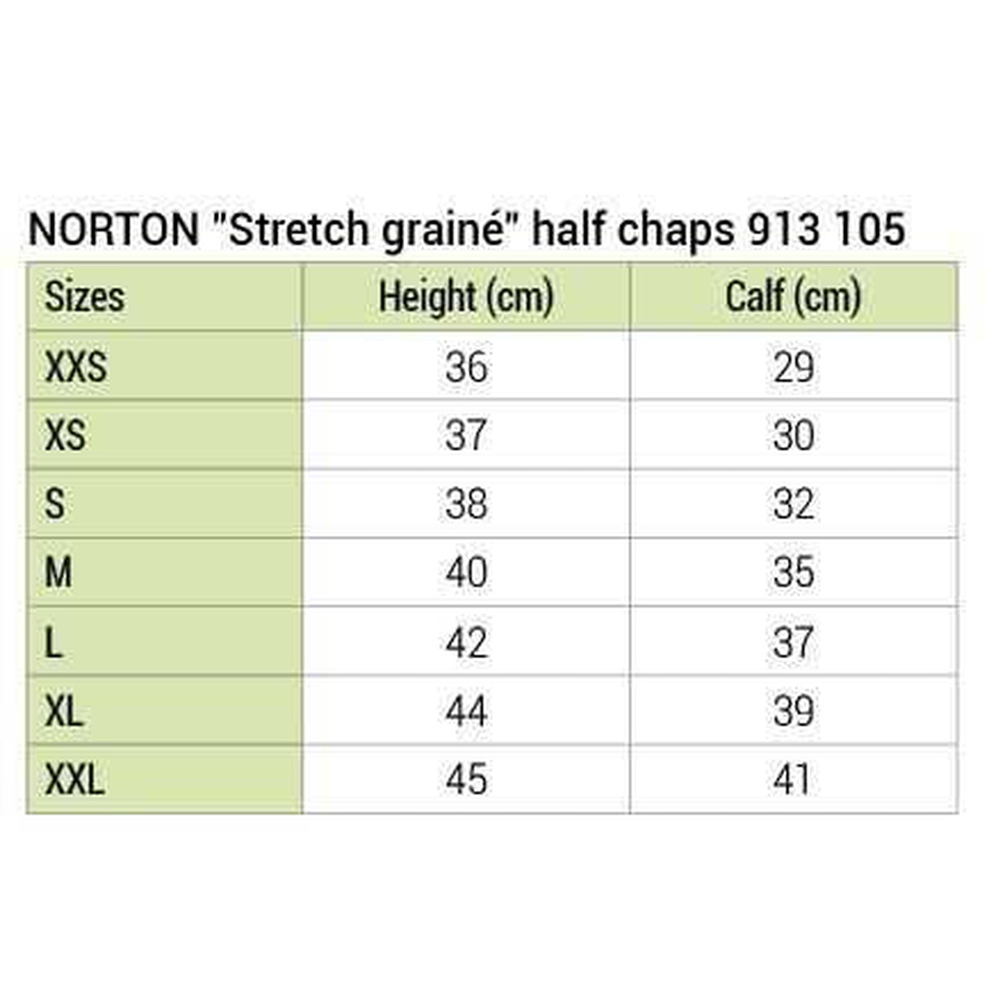 Norton Stretch grained Mini-Chaps - Adult Black 913105203