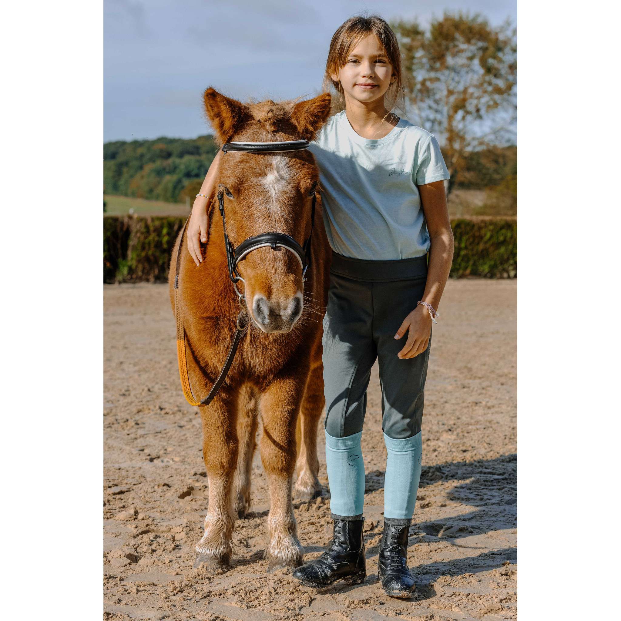 EQUITHÈME Birdy Silicone Full Seat Leggings - Kids Khaki 979172910