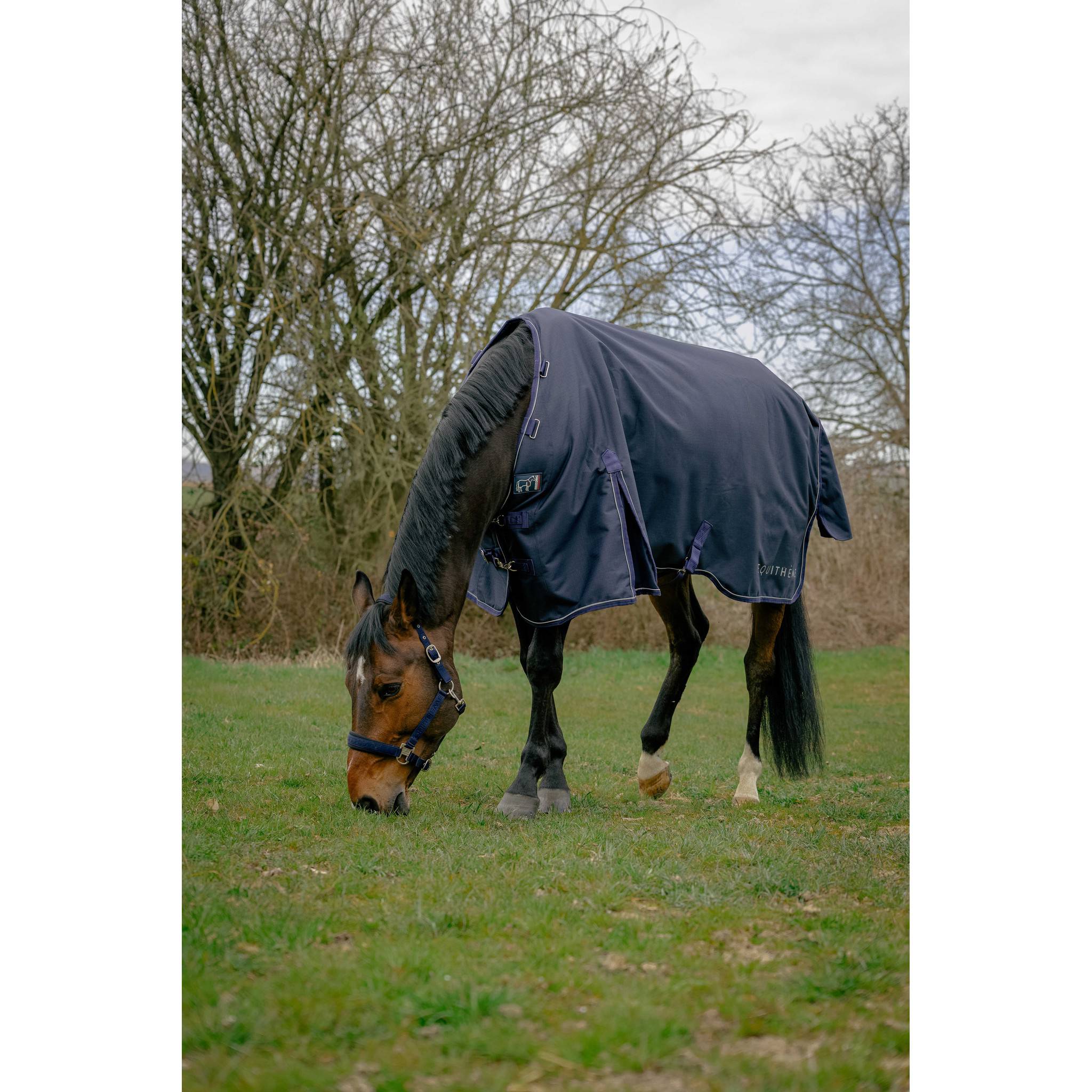 EQUITHÈME Anatomic 1200D Turnout Rug - Standard Navy blue 400576763