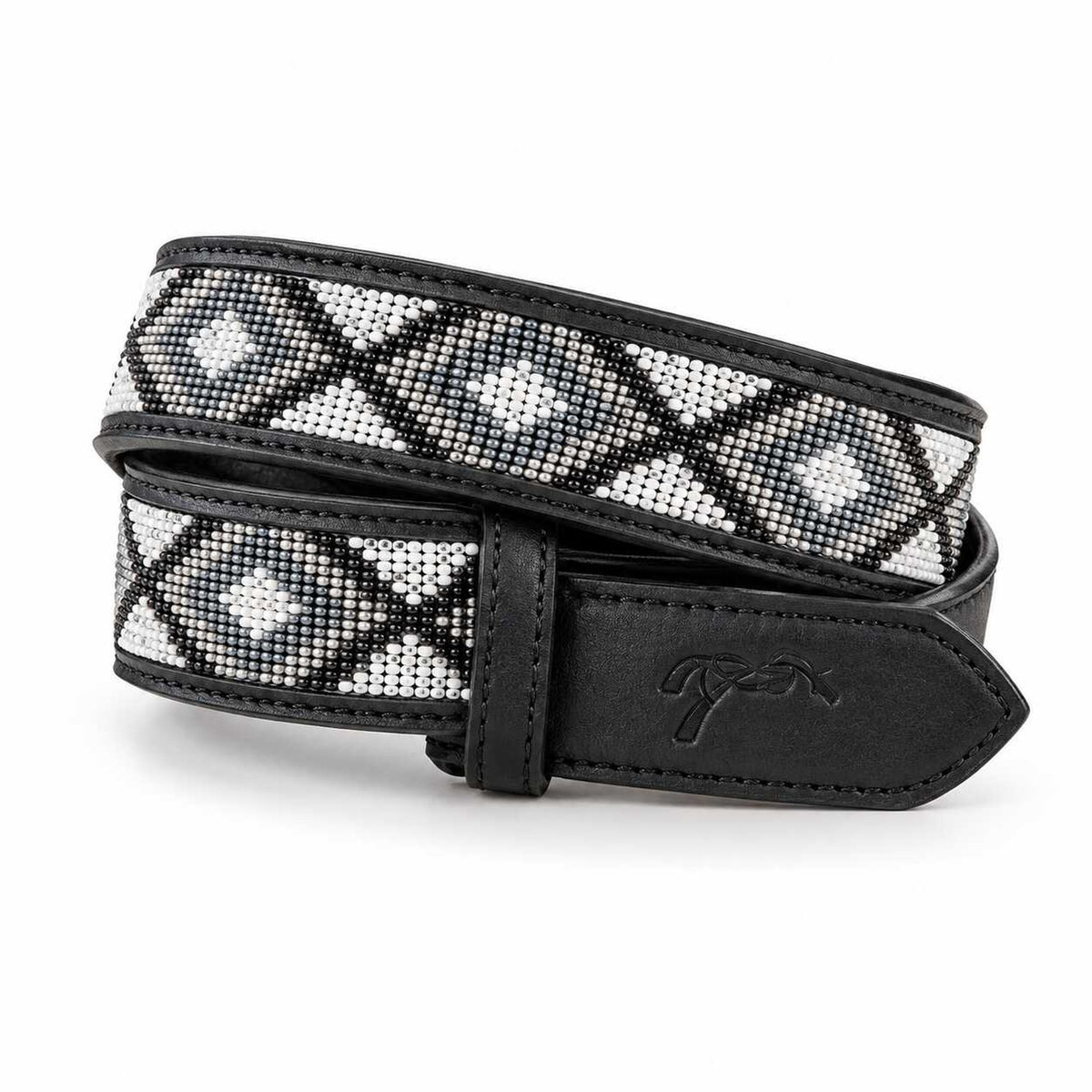 Pénélope Pearl Belt - Black/white - 960011075_packshot_1