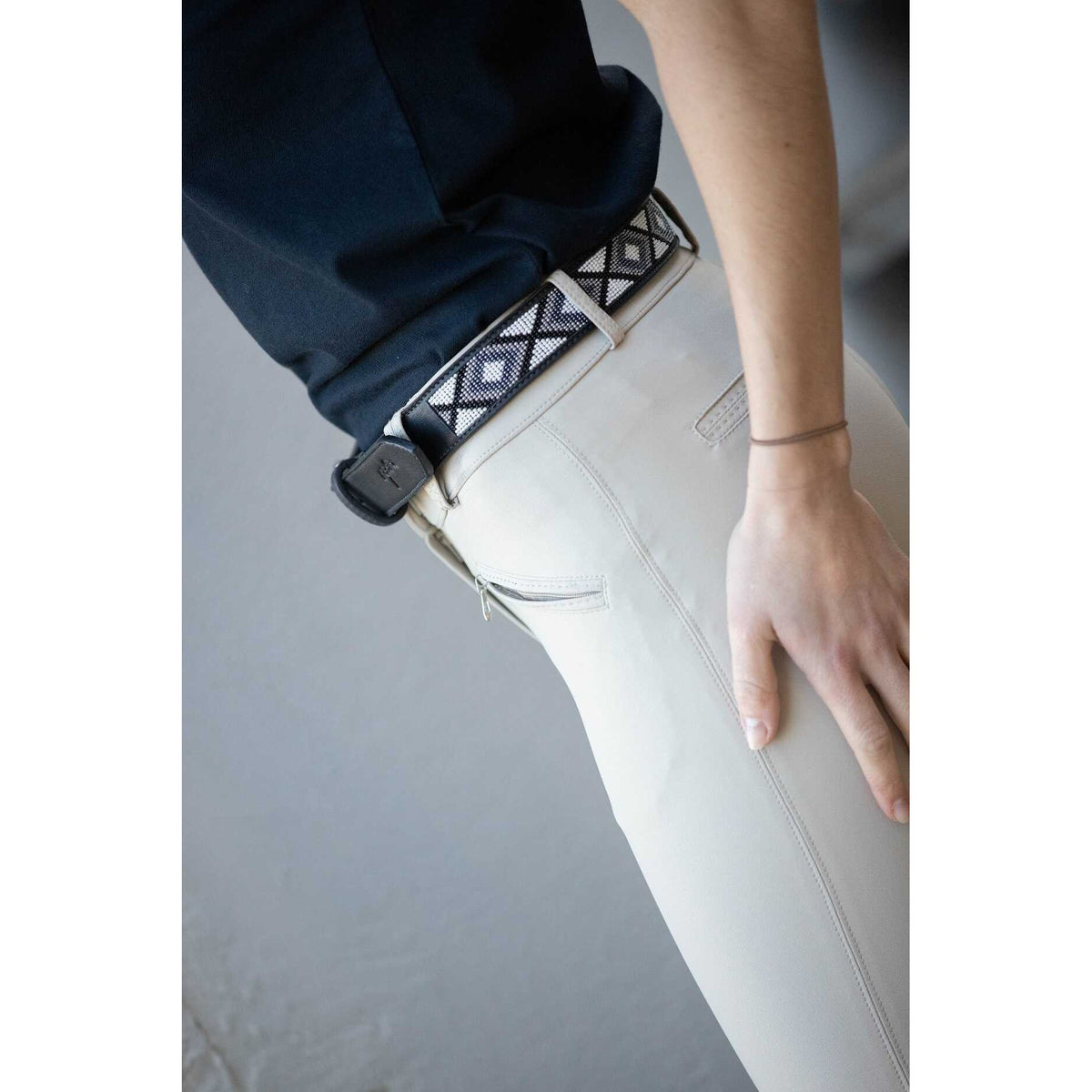 Pénélope Pearl Belt - Black/white - 960011090_ambi_2