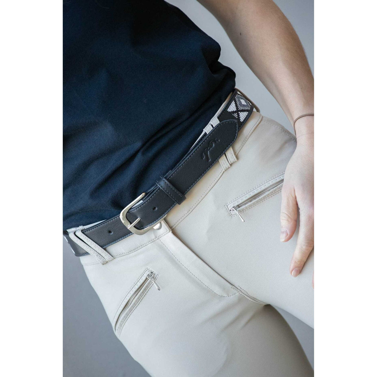 Pénélope Pearl Belt - Black/white - 960011090_ambi_6