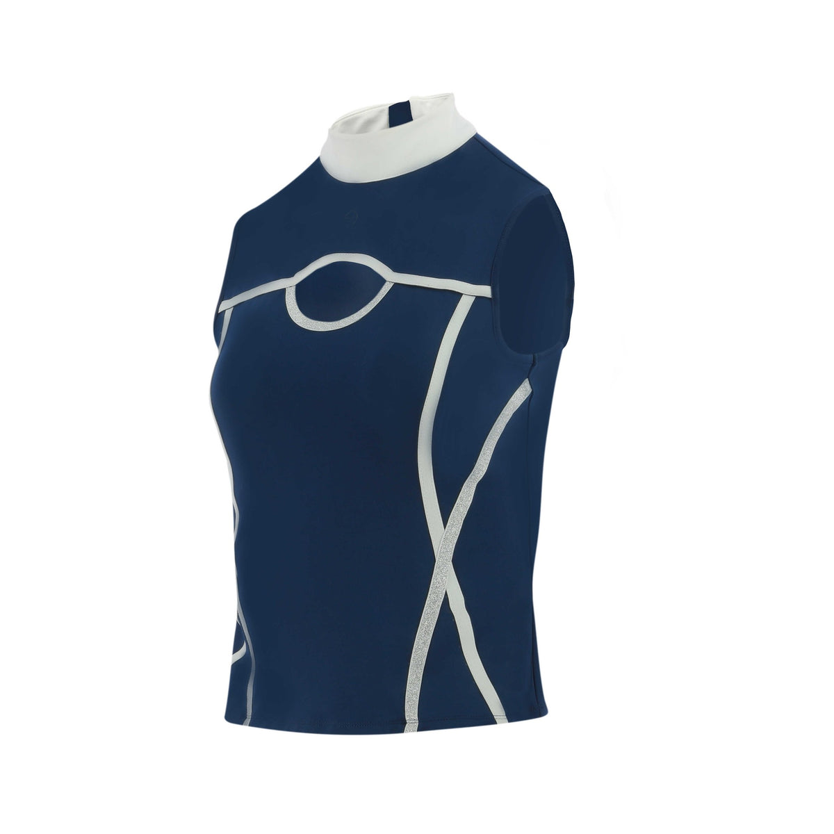 EQUITHÈME Puebla Show Shirt - Women's - Navy blue/grey - 962072171_packshot_2
