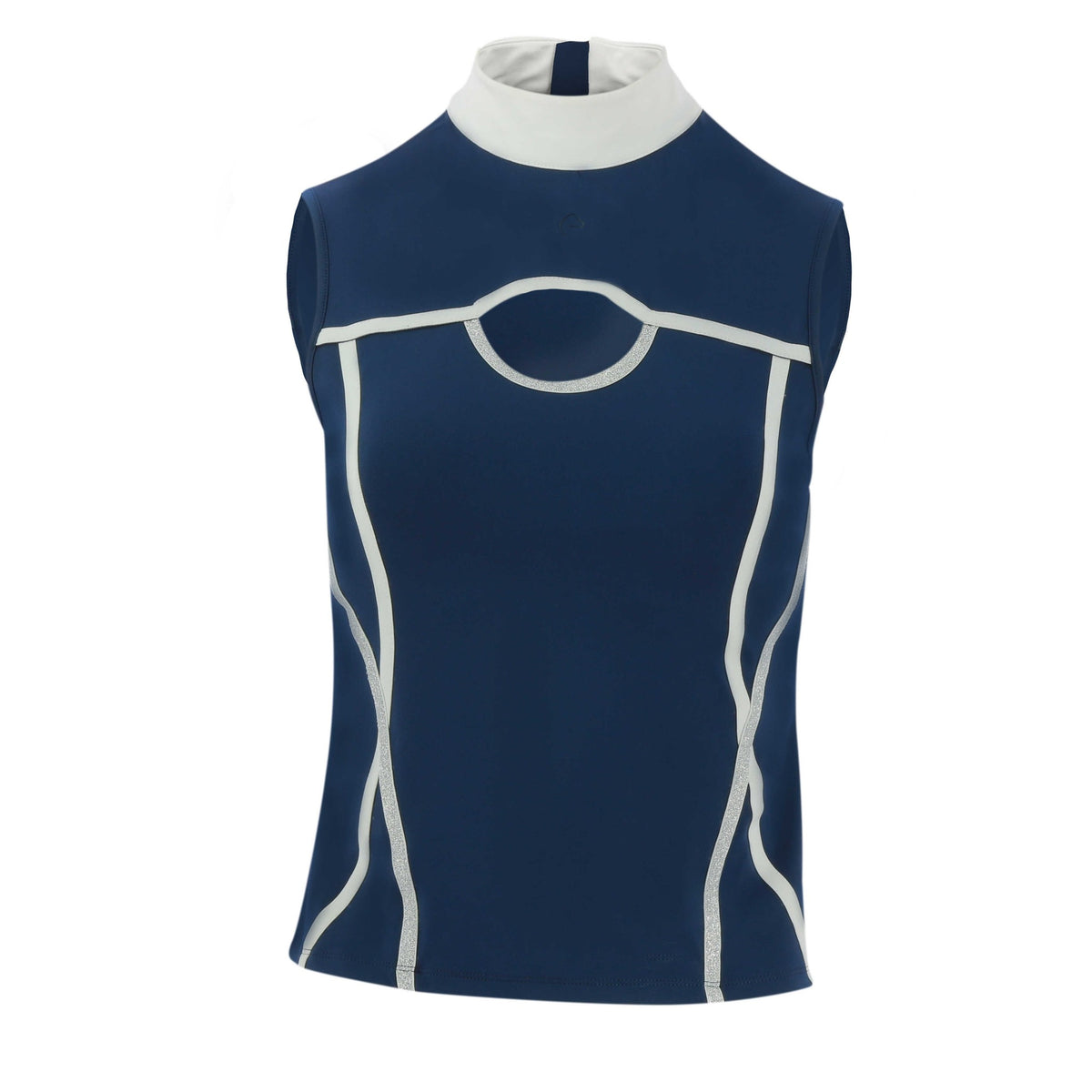 EQUITHÈME Puebla Show Shirt - Women's - Navy blue/grey - 962072171_packshot_3