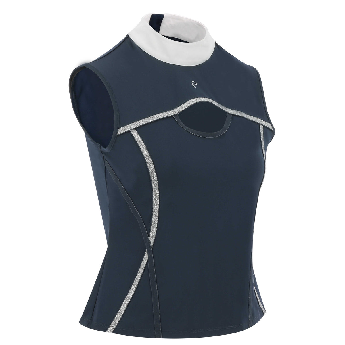 EQUITHÈME Puebla Show Shirt - Women's - Navy blue/grey - 962072172_packshot_1