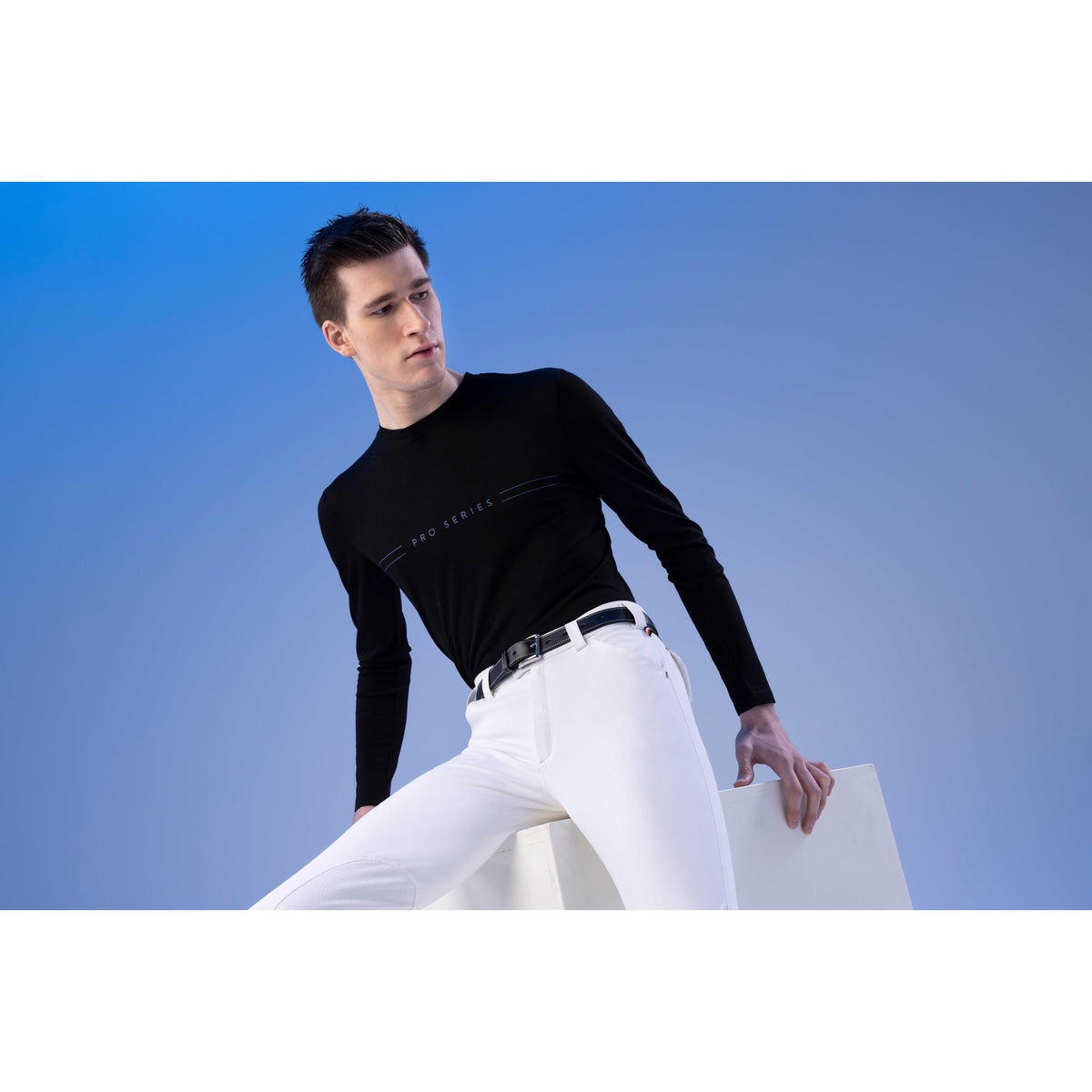 Pro Series Canter Merino T-Shirt - Men's - Black - 963047023_ambi_10