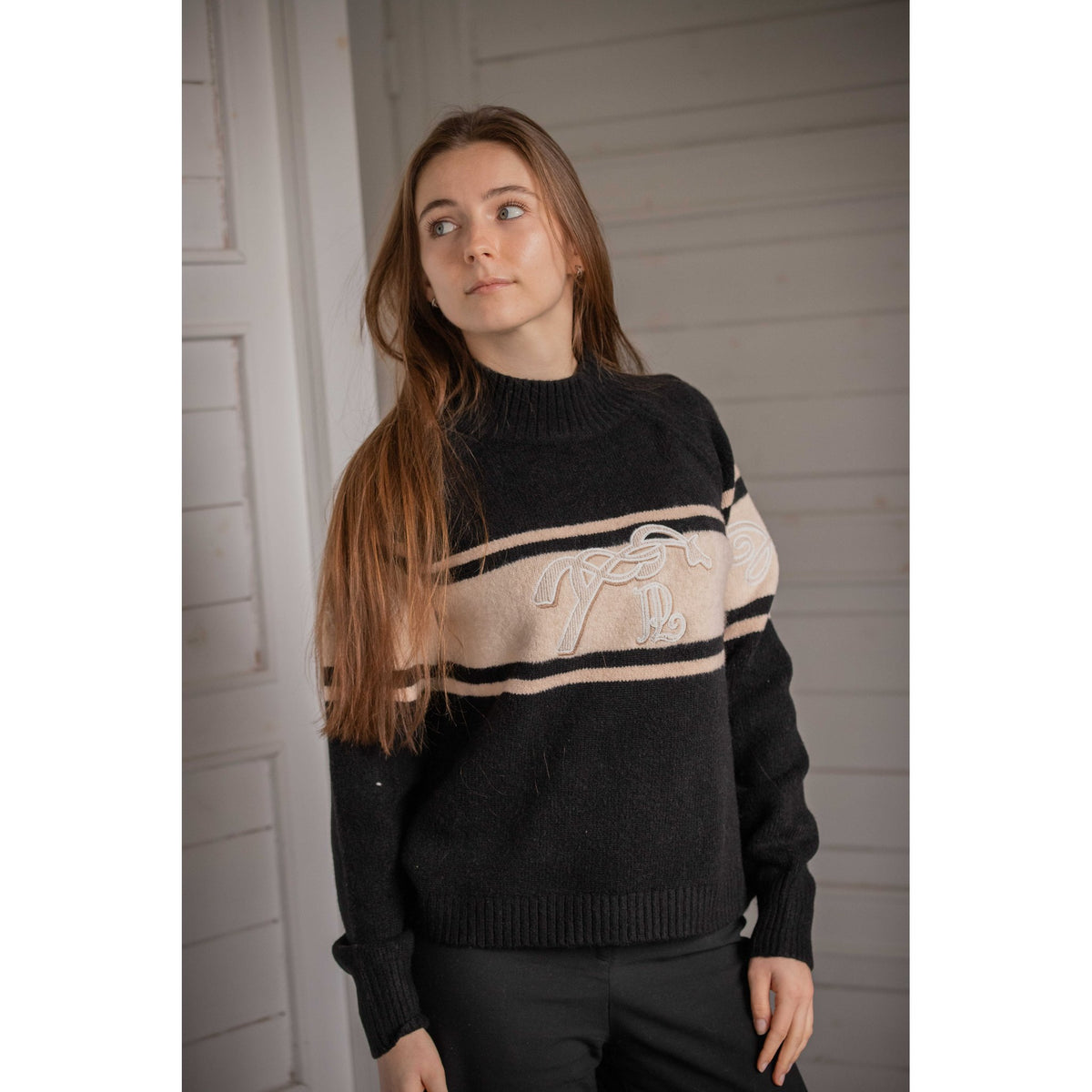 Pénélope Noris Sweater - Women - Black/camel - 966001251_ambi_10