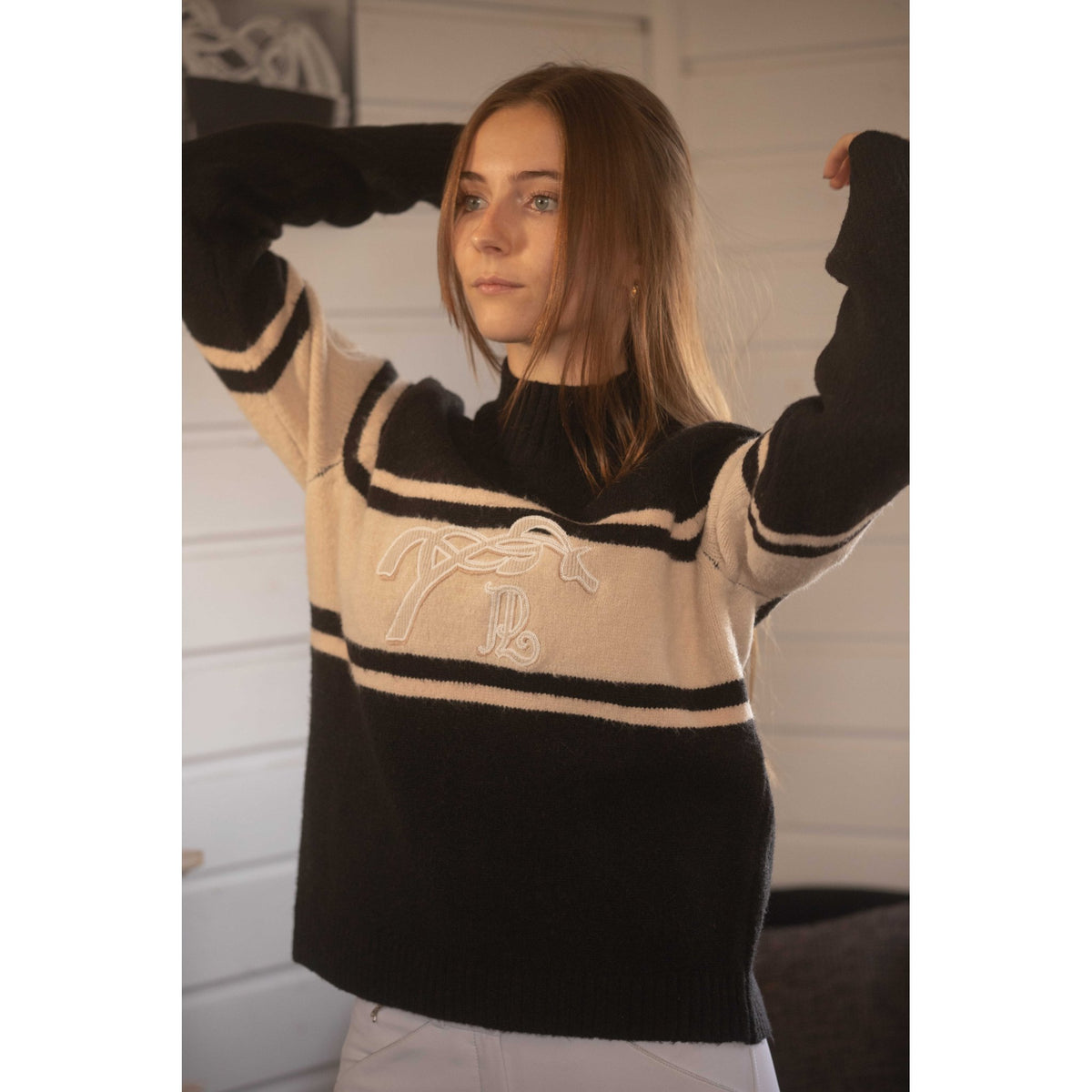 Pénélope Noris Sweater - Women - Black/camel - 966001251_ambi_6