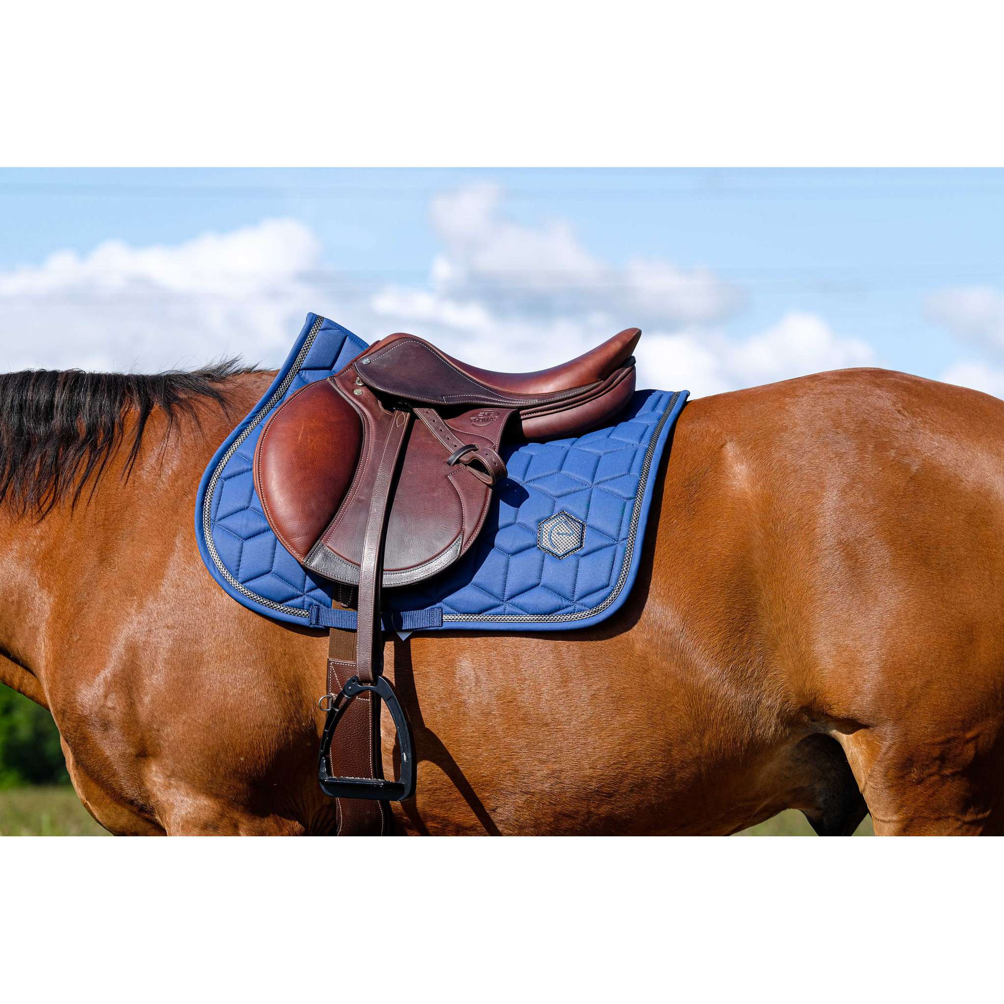 EQUITHÈME Softhex Saddle Pad - All purpose Blue 204005019