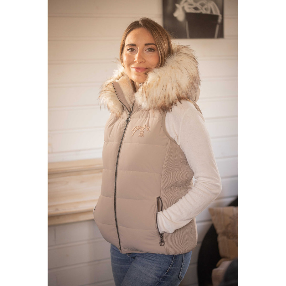 Pénélopé PL-Louxia Down Jacket - Women - Taupe - 978830271_ambi_1