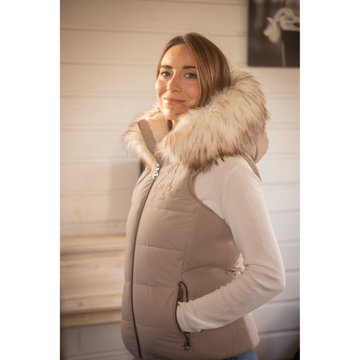 Pénélopé PL-Louxia Down Jacket - Women - Taupe - 978830271_ambi_2