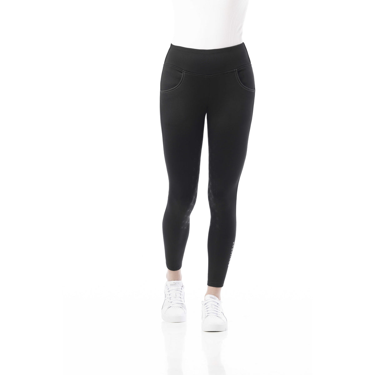EQUITHÈME Tatiana Silicone Grip Riding Tights - Women - Black - 979146036_packshot_3