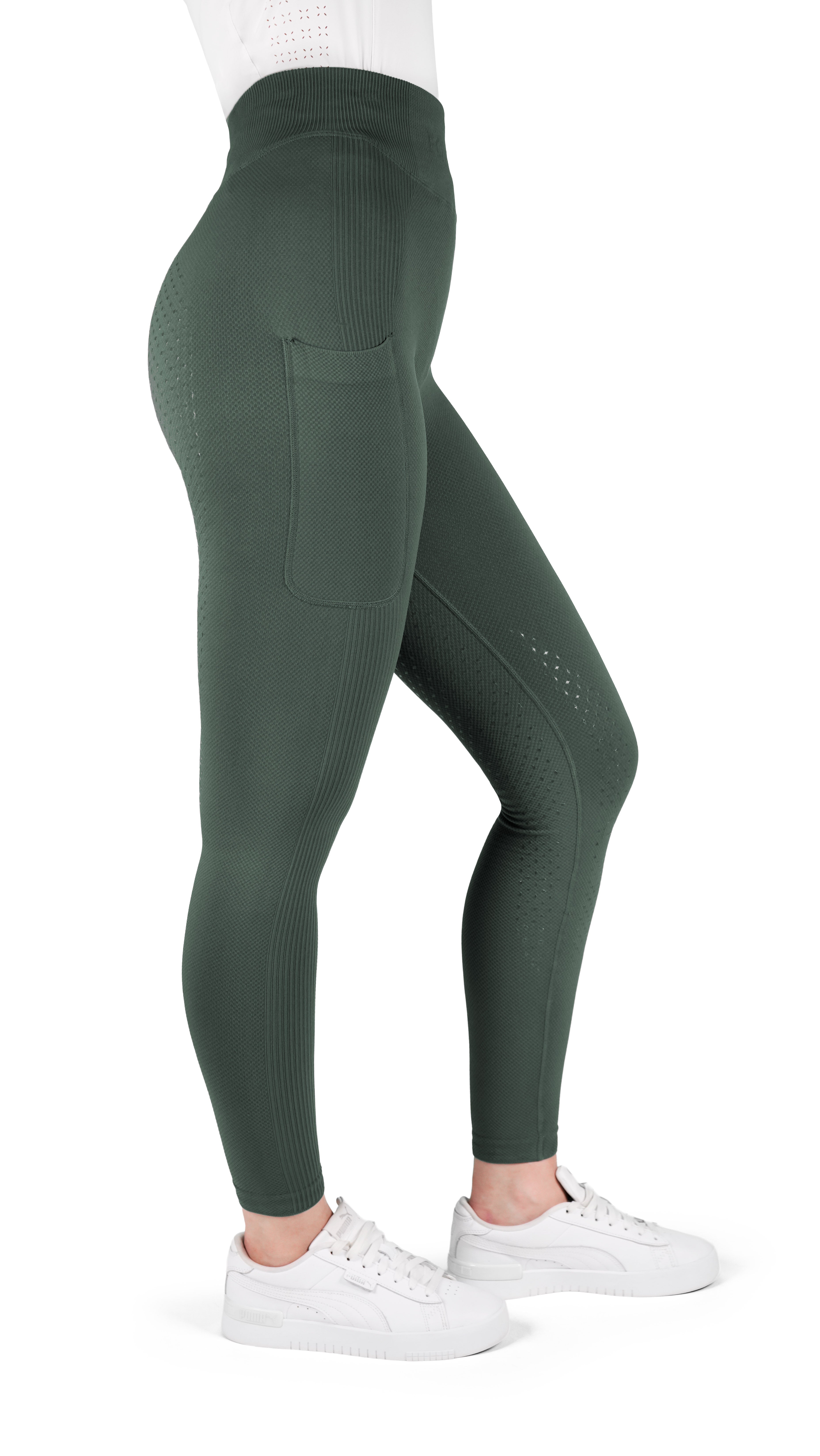 EQUITHÈME Acacia Leggings - Ladies Khaki