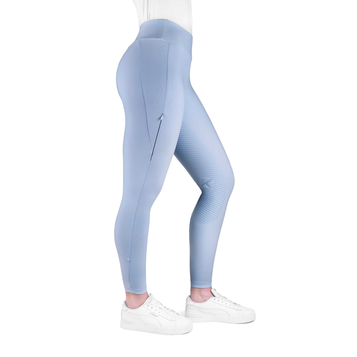 K by EQUITHÈME K-Grip Silicone Grip Riding Leggings - Women - Light blue - 979173636_packshot_3