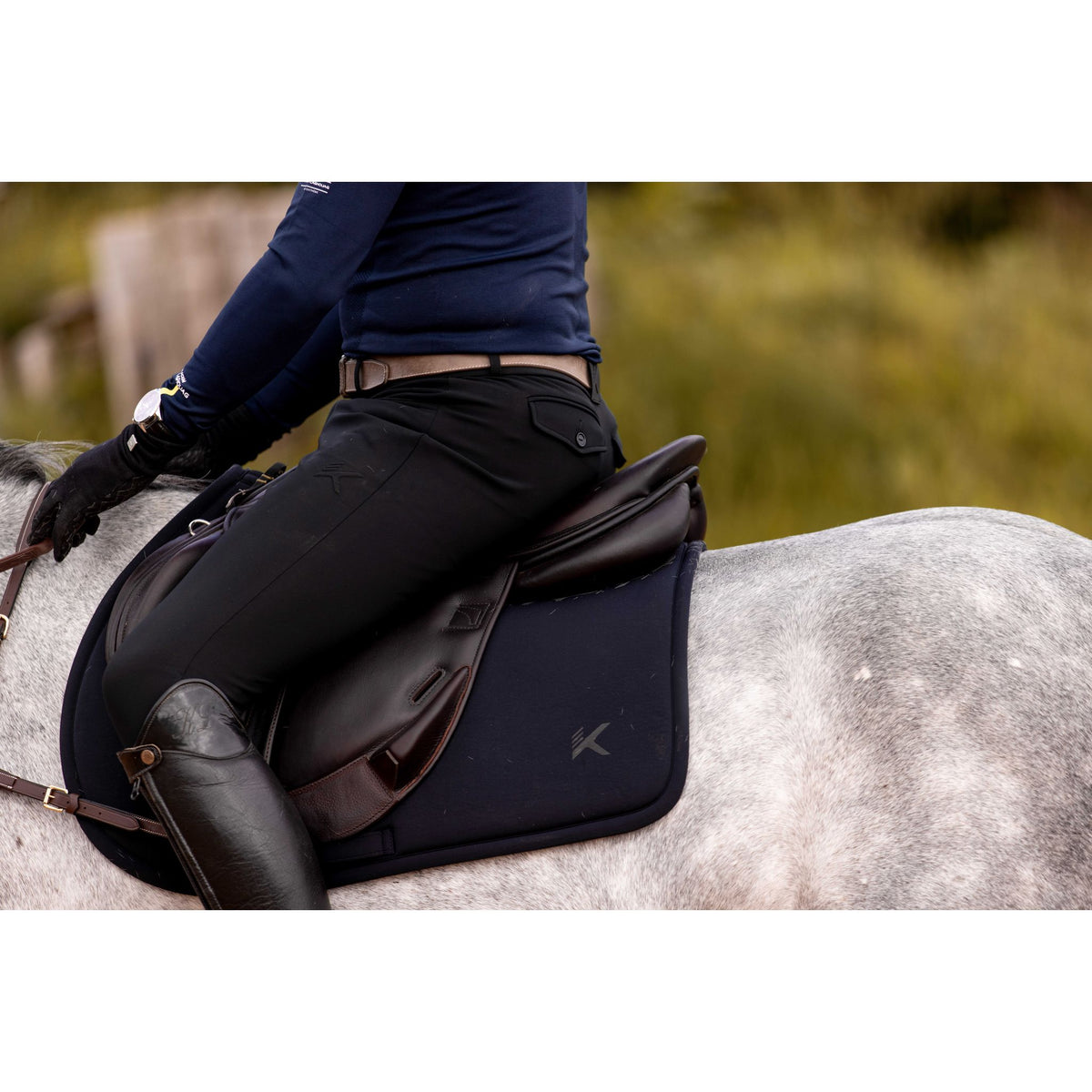 K by EQUITHÈME K-Skill Silicone Seat Riding Breeches - Men - Black - 979370240_ambi_1