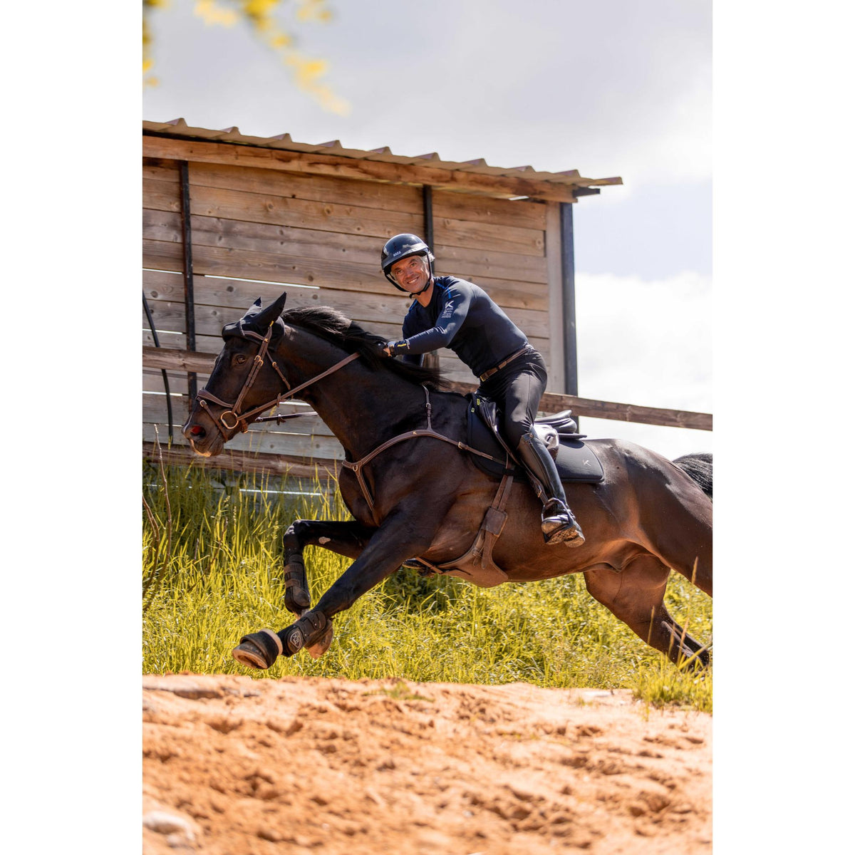K by EQUITHÈME K-Technik Riding Breeches - Men - Black - 979371240_ambi_1