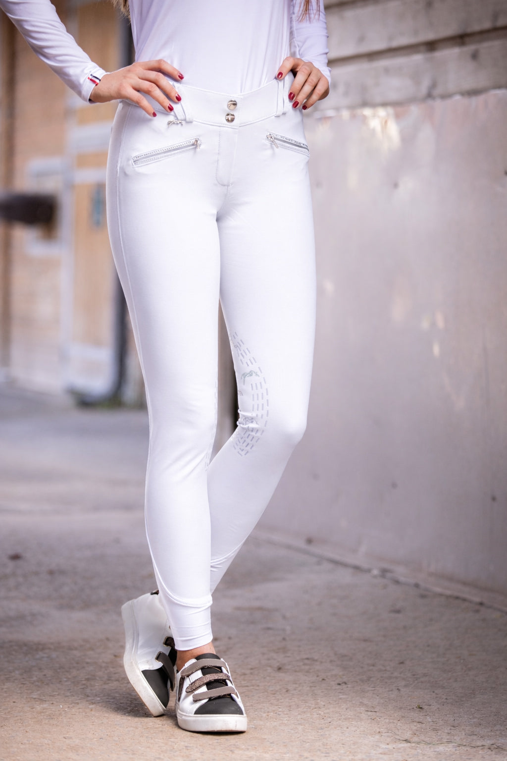 Penelope Rocky Stone Riding Pants - Women's White