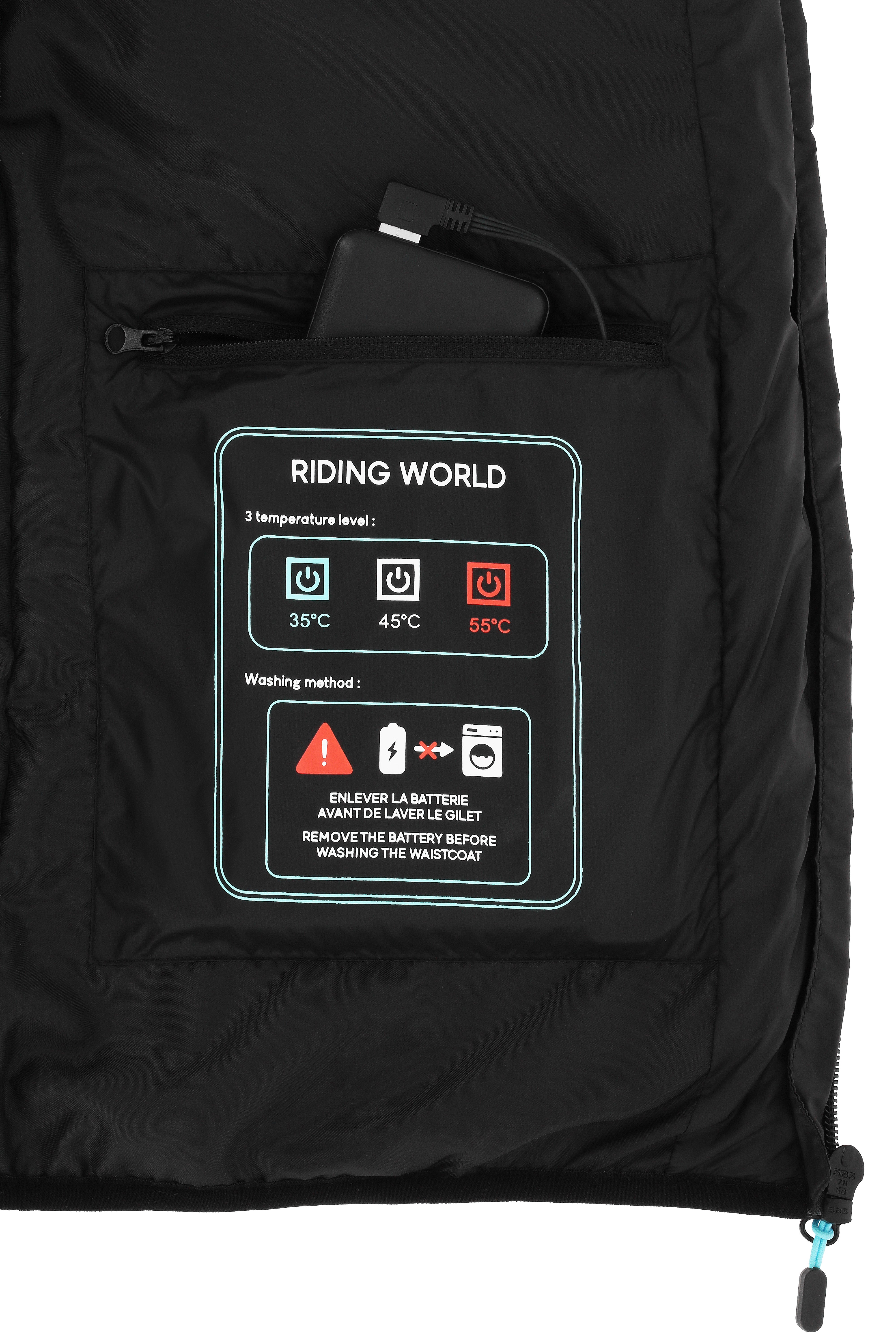 Riding World Royal Heated Vest - Adult Black
