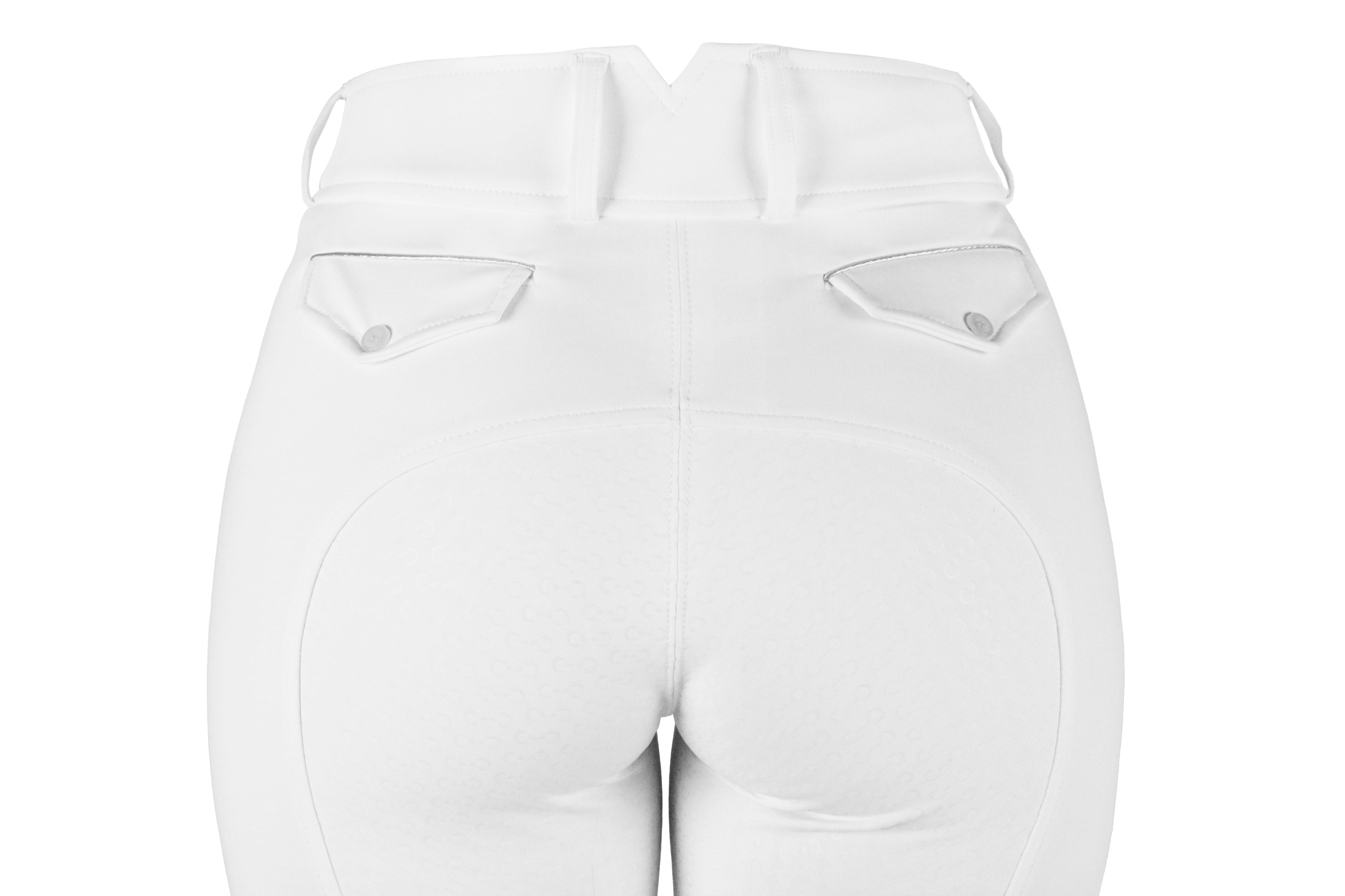 Riding World River Silicone Seat Breeches - Ladies White